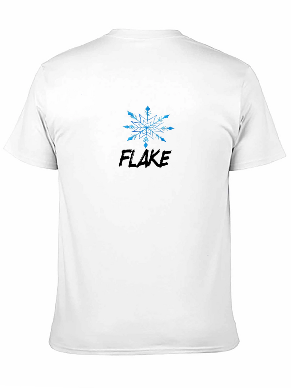 Flake Snowflake Graphic Black T-Shirt