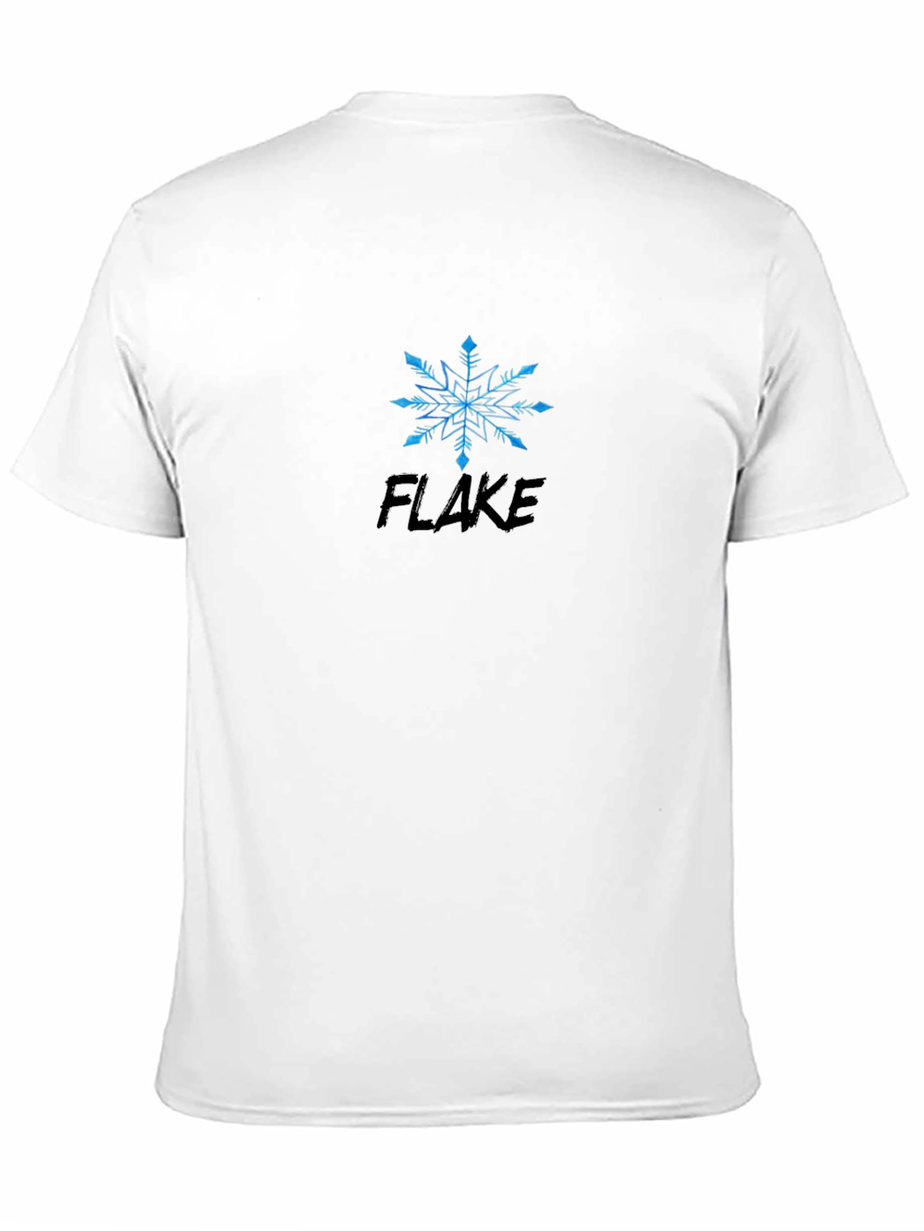 Flake Snowflake Graphic Black T-Shirt