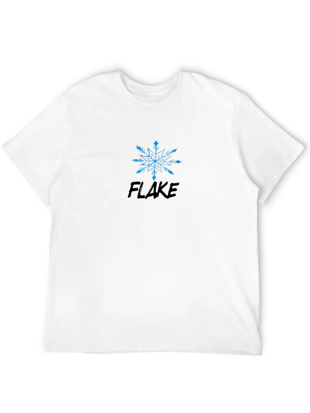 Flake Snowflake Graphic Black T-Shirt