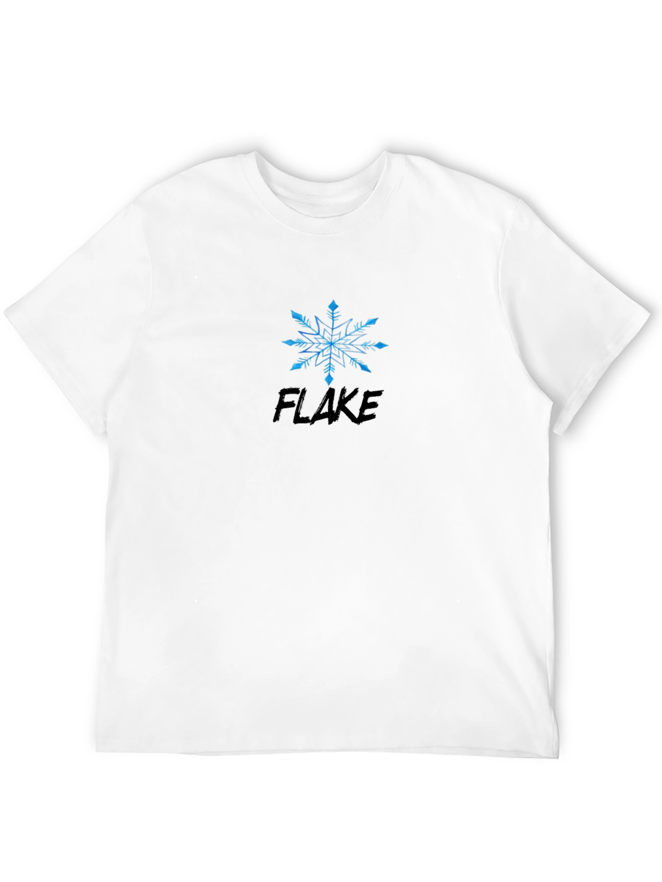 Flake Snowflake Graphic Black T-Shirt