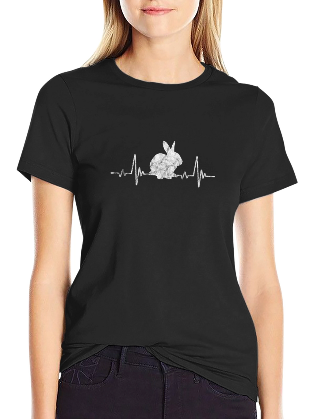 Rabbit Heartbeat T-Shirt - Cute Bunny Tee