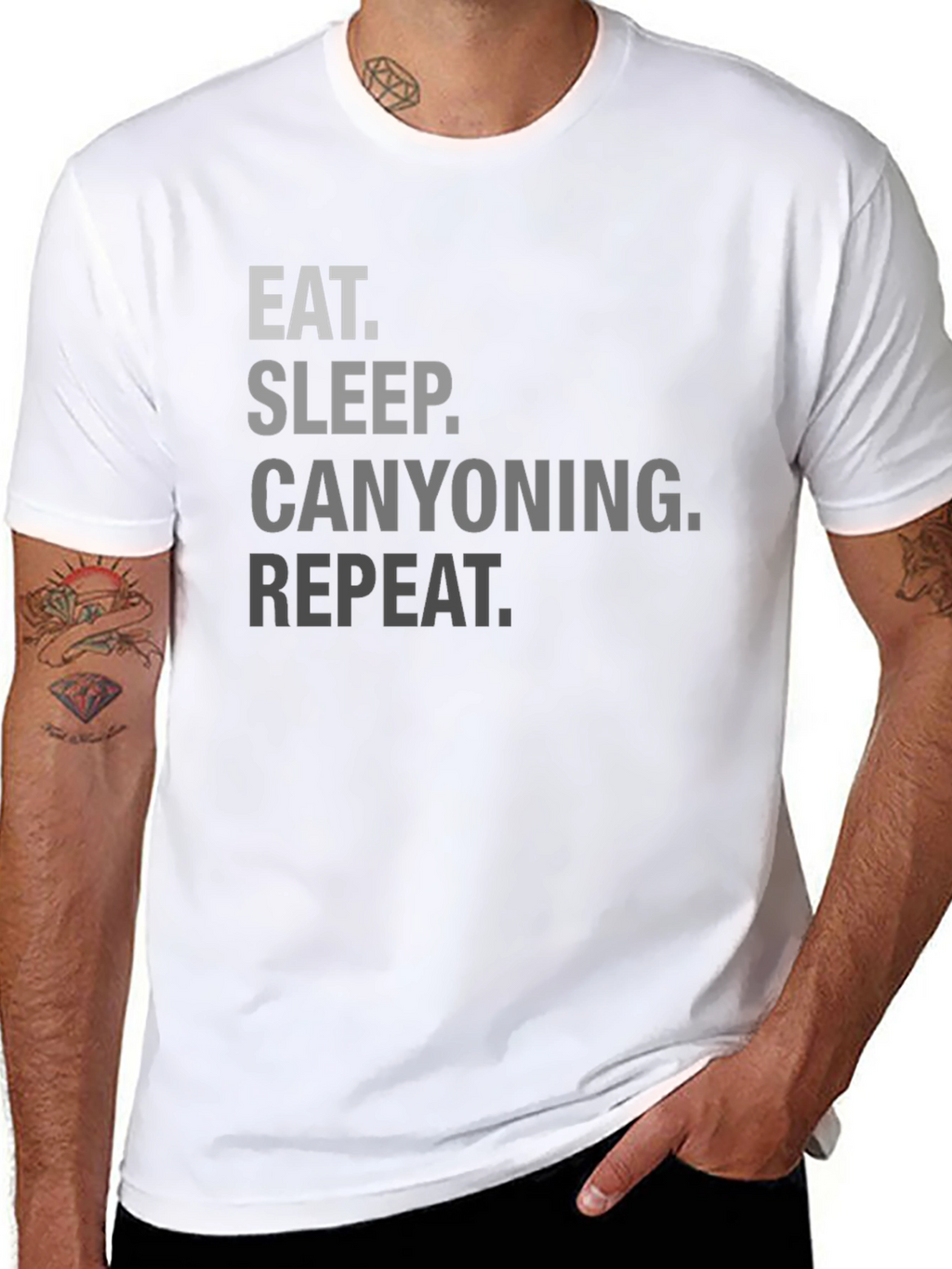 Eat Sleep Canyoning Repeat Graphic Tee
