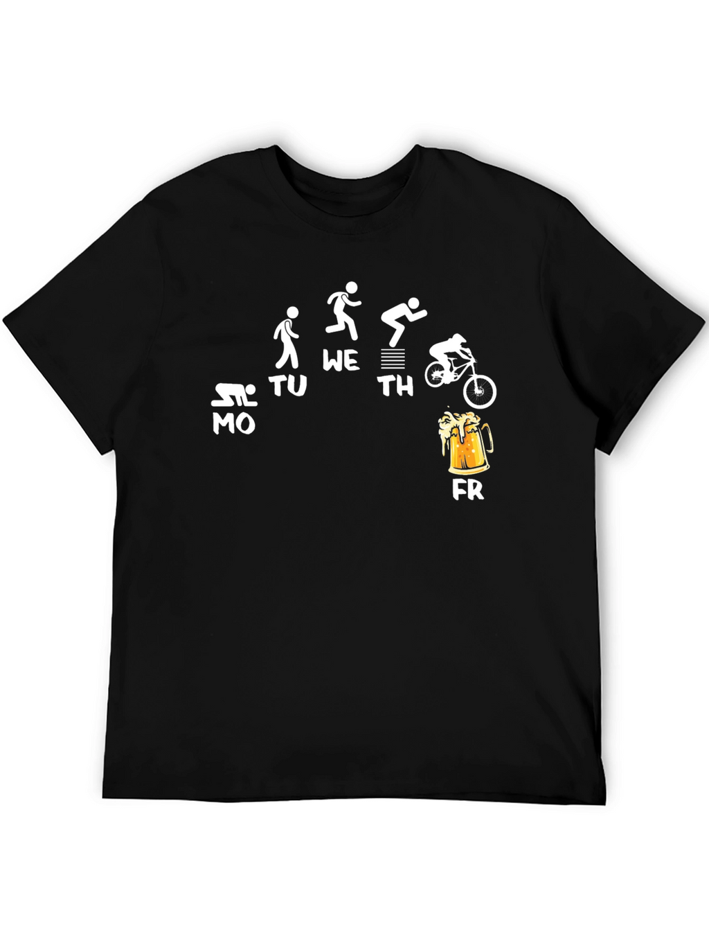 Workout Week Black T-Shirt: Gym to Beer
