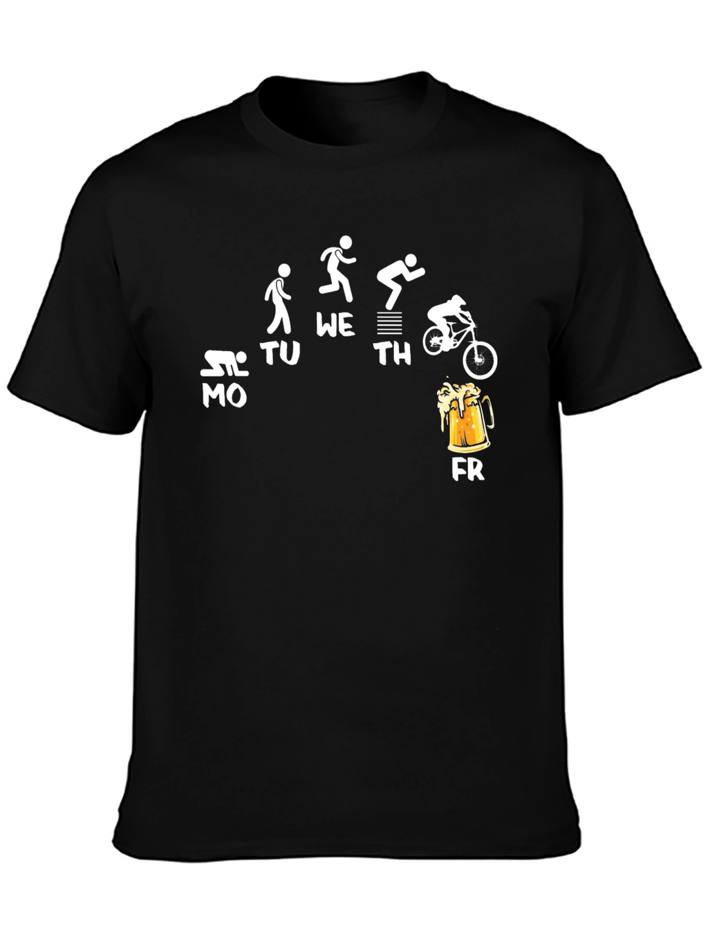 Workout Week Black T-Shirt: Gym to Beer