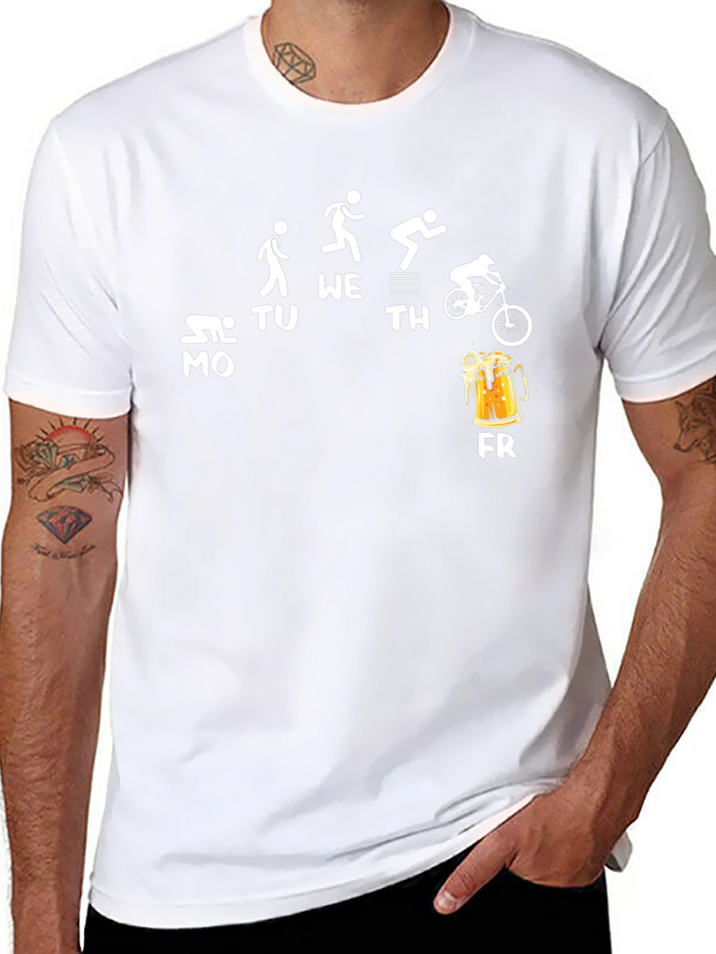 Workout Week Black T-Shirt: Gym to Beer