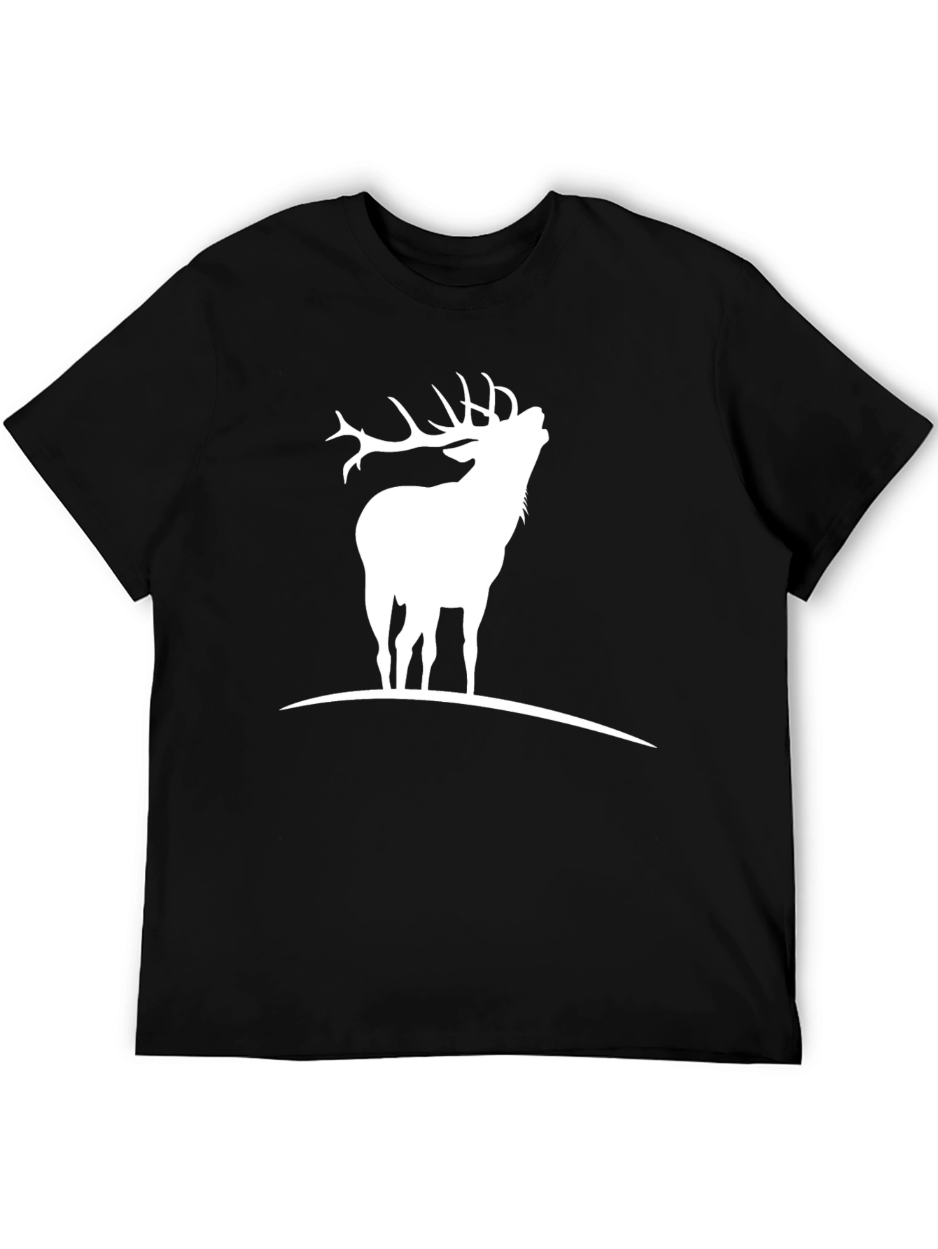 Black Deer Silhouette Graphic Tee