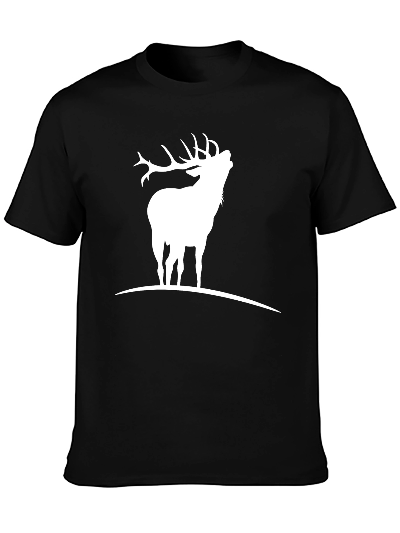 Black Deer Silhouette Graphic Tee