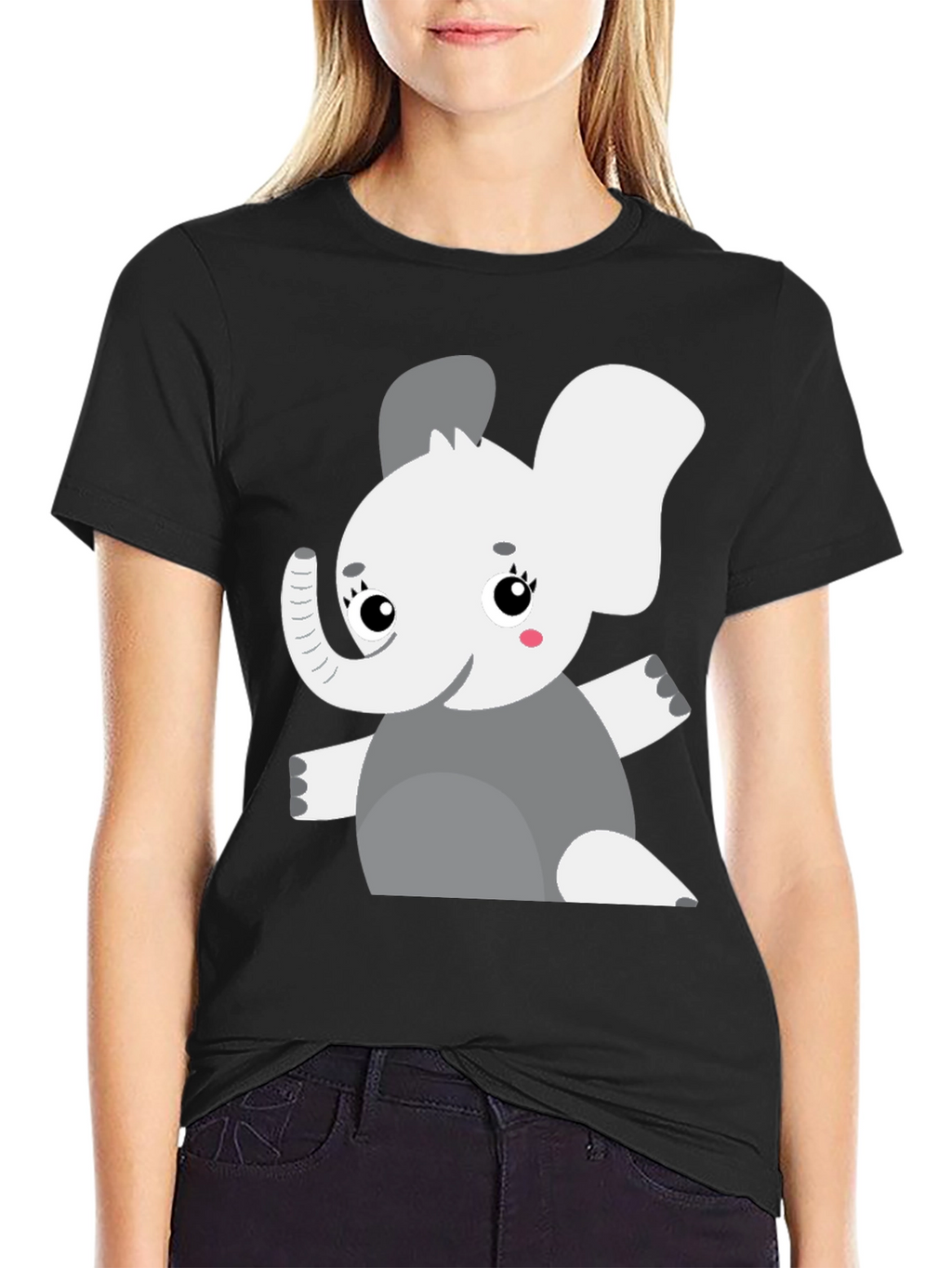 Elephant Graphic Tee - Cute Cartoon Animal Shirt