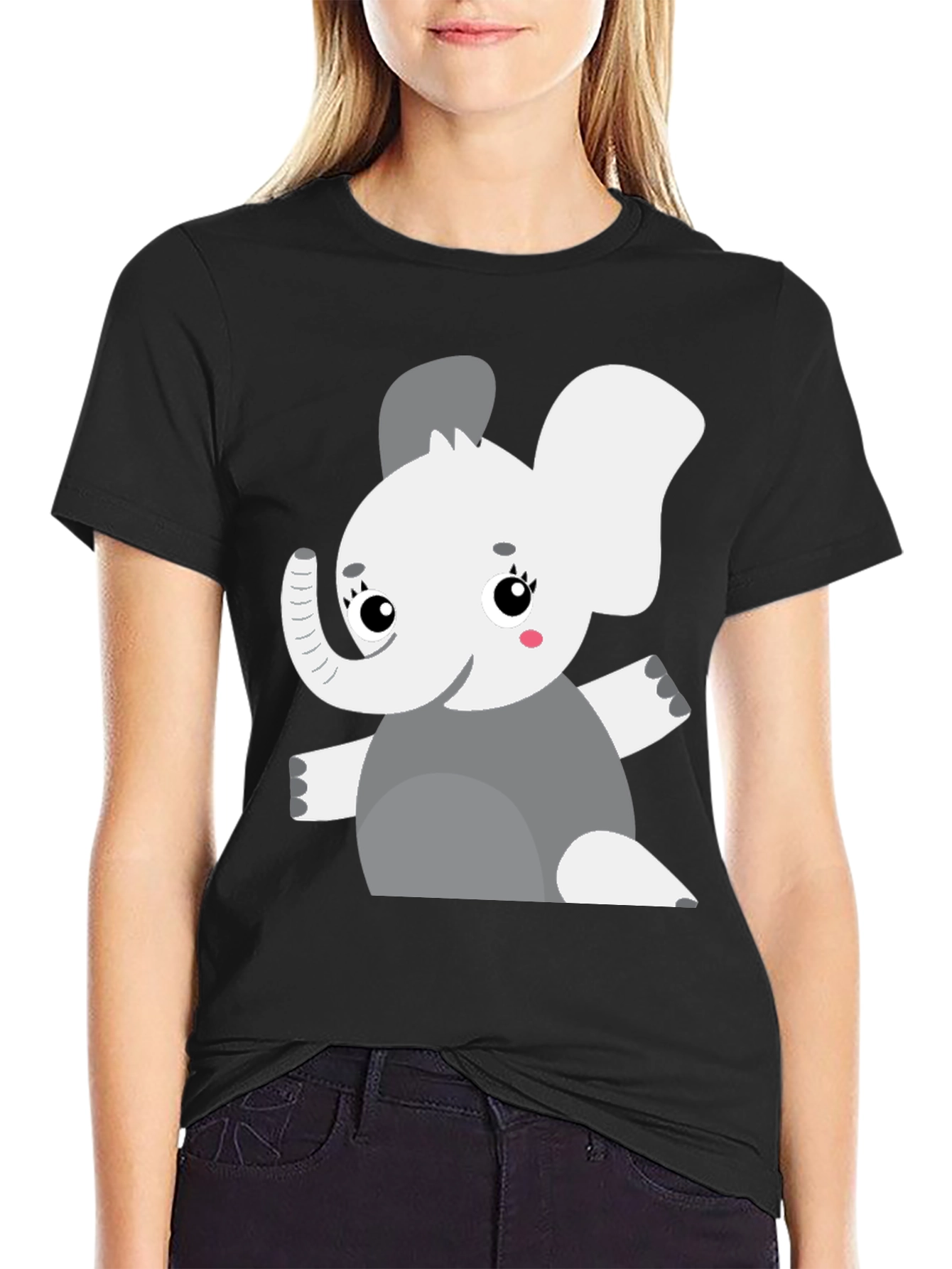 Elephant Graphic Tee - Cute Cartoon Animal Shirt