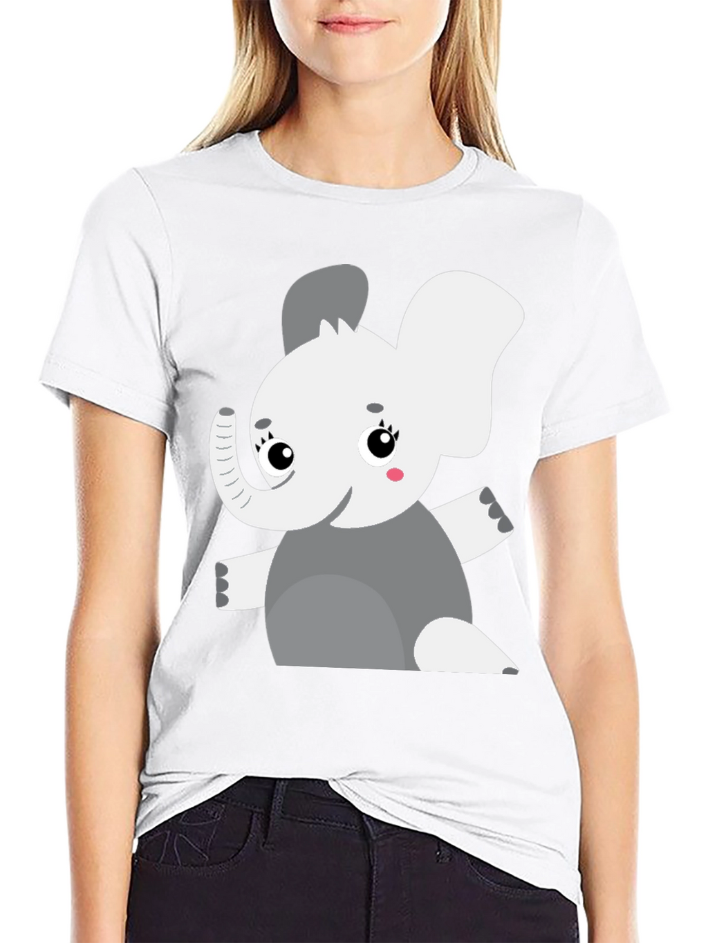 Elephant Graphic Tee - Cute Cartoon Animal Shirt