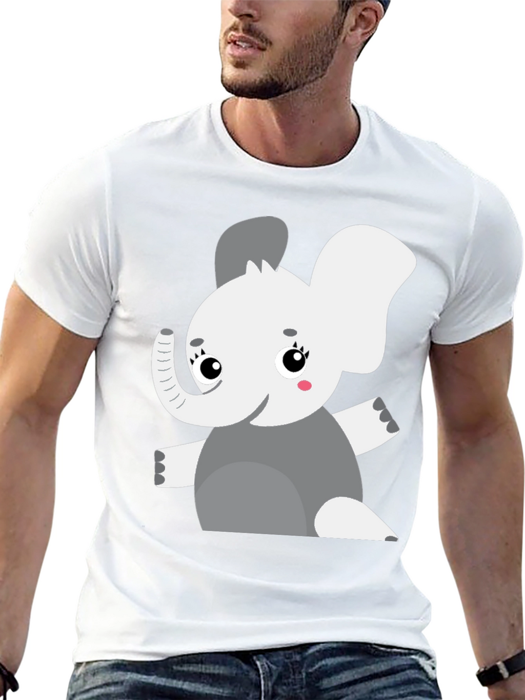 Elephant Graphic Tee - Cute Cartoon Animal Shirt