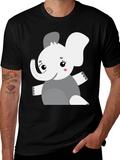 Elephant Graphic Tee - Cute Cartoon Animal Shirt