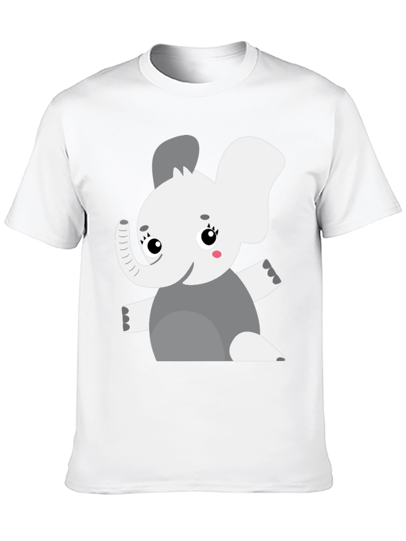Elephant Graphic Tee - Cute Cartoon Animal Shirt