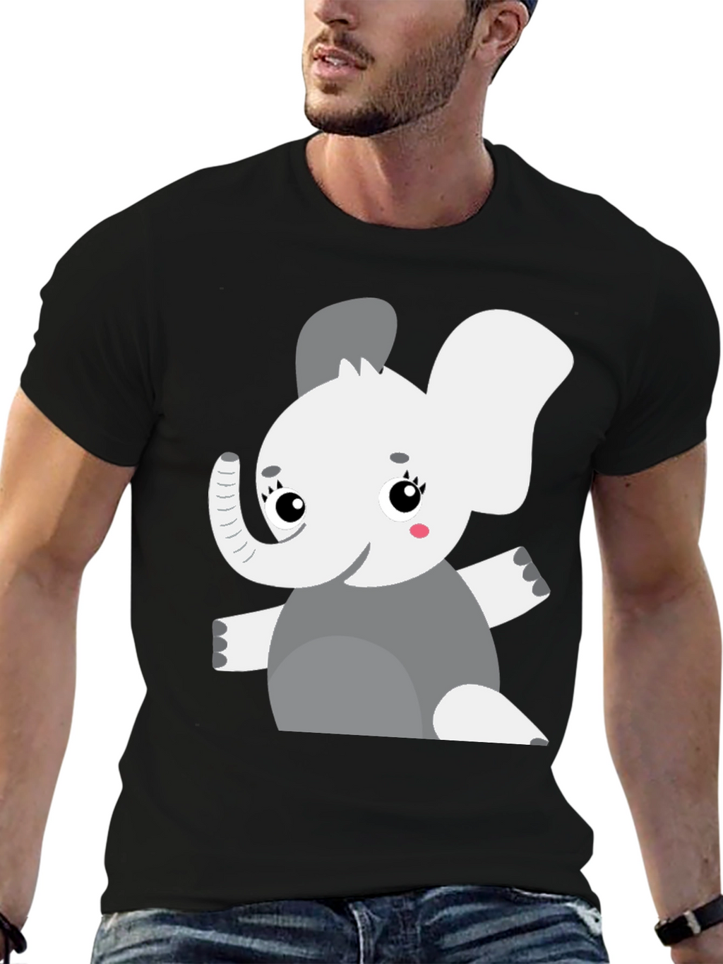 Elephant Graphic Tee - Cute Cartoon Animal Shirt