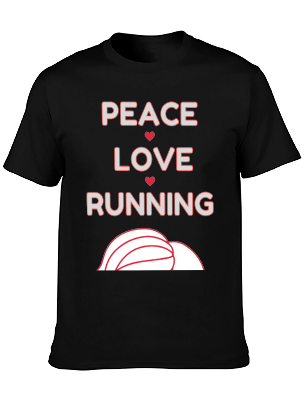 Peace Love Running Graphic T-Shirt