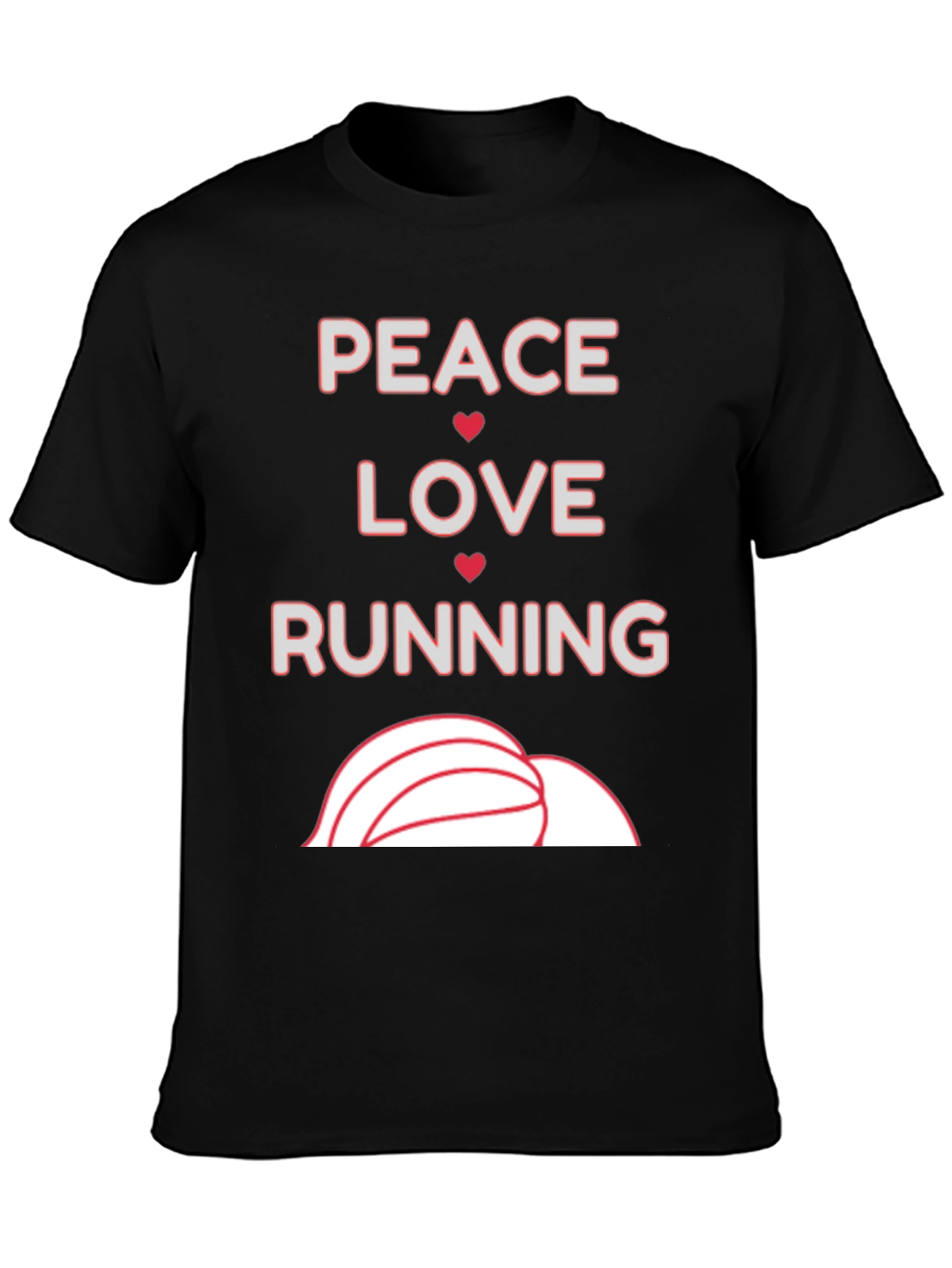 Peace Love Running Graphic T-Shirt