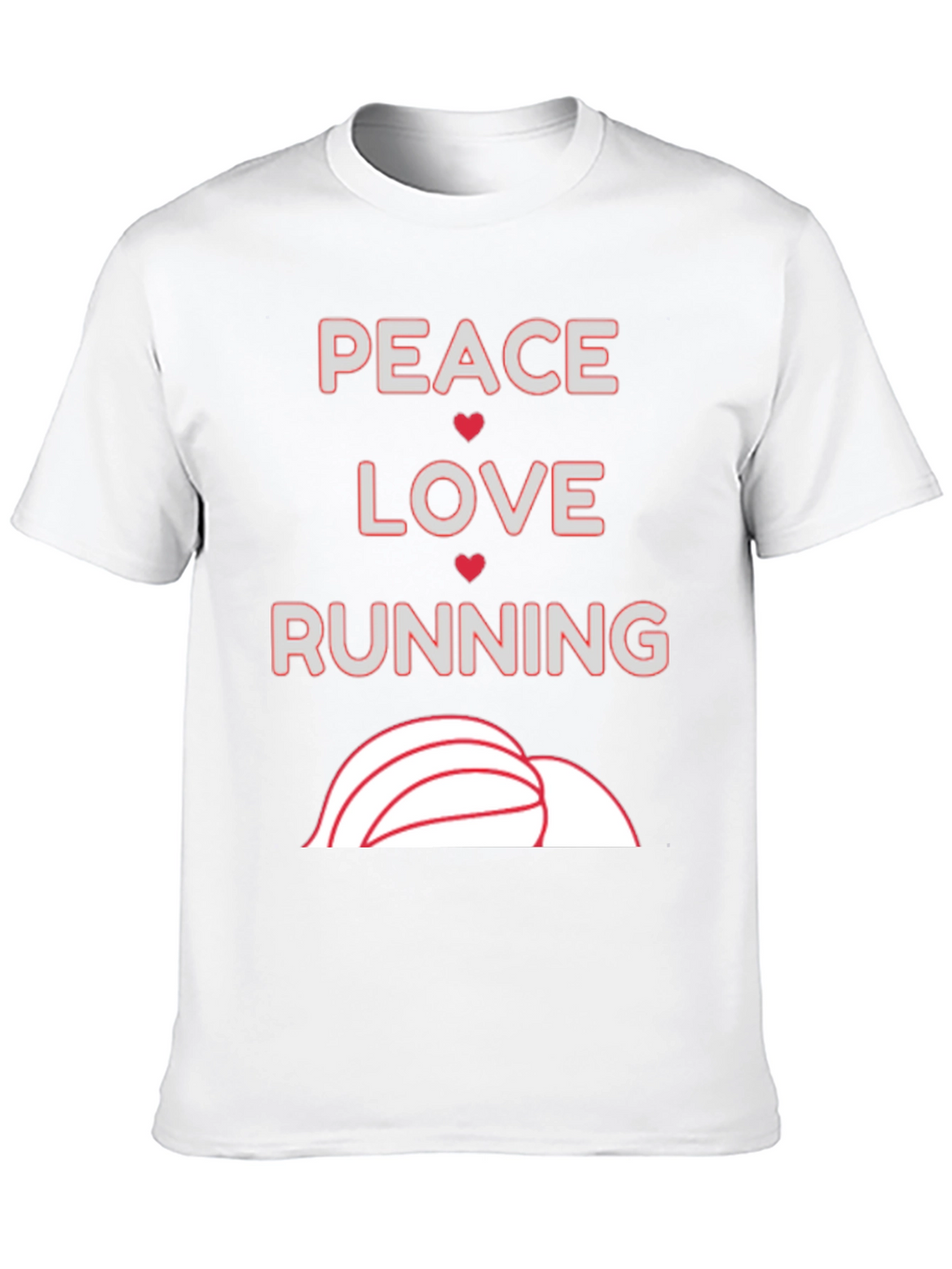 Peace Love Running Graphic T-Shirt