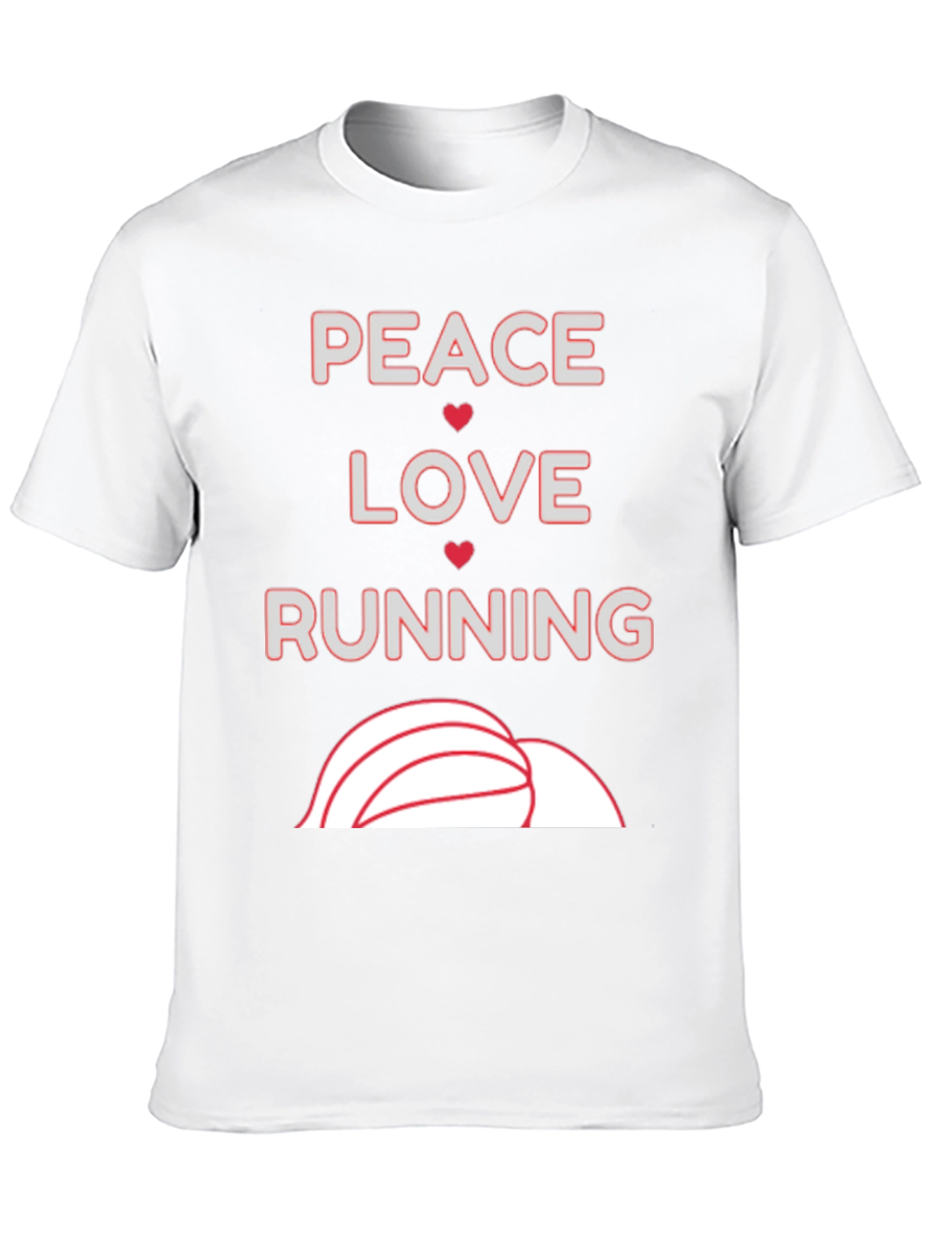 Peace Love Running Graphic T-Shirt