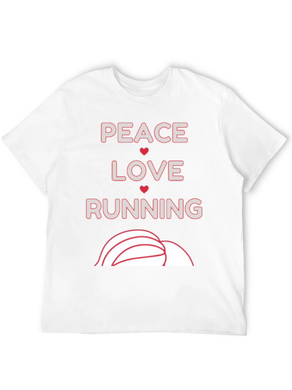 Peace Love Running Graphic T-Shirt