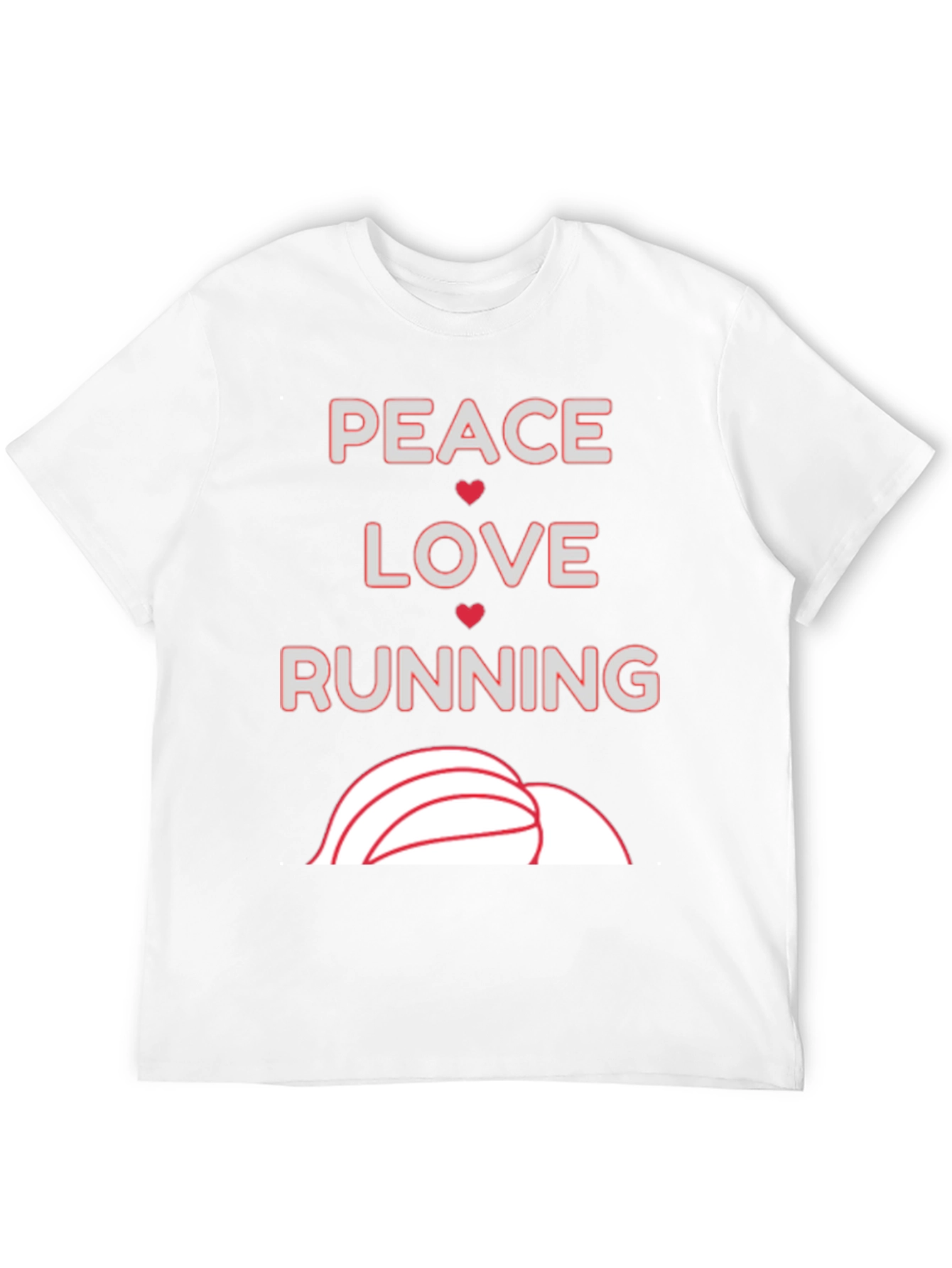 Peace Love Running Graphic T-Shirt