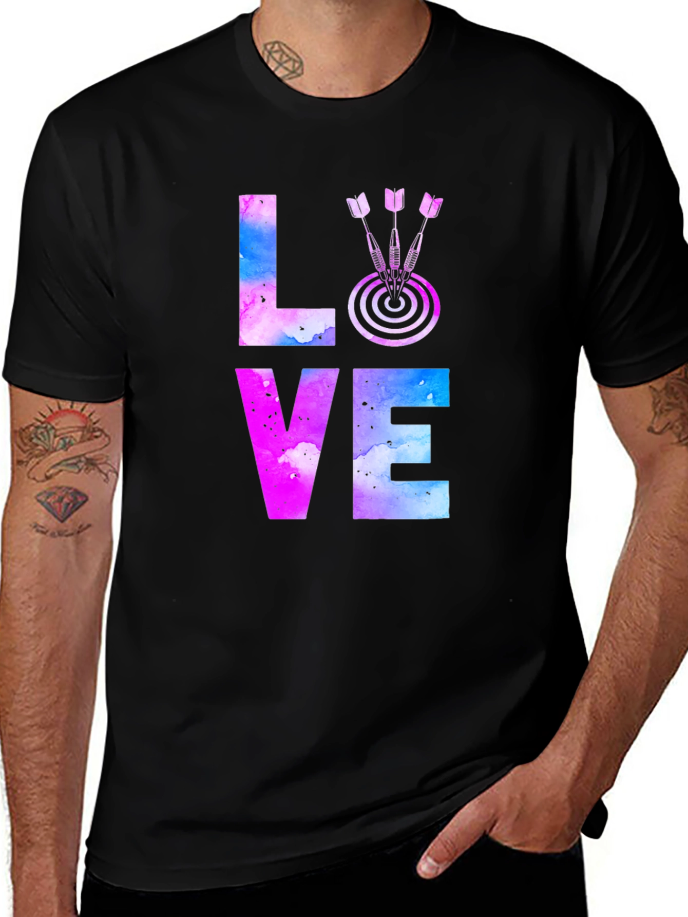 Love Darts Graphic Tee - Stylish Unisex T-Shirt