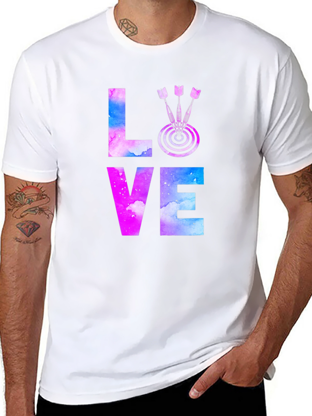 Love Darts Graphic Tee - Stylish Unisex T-Shirt