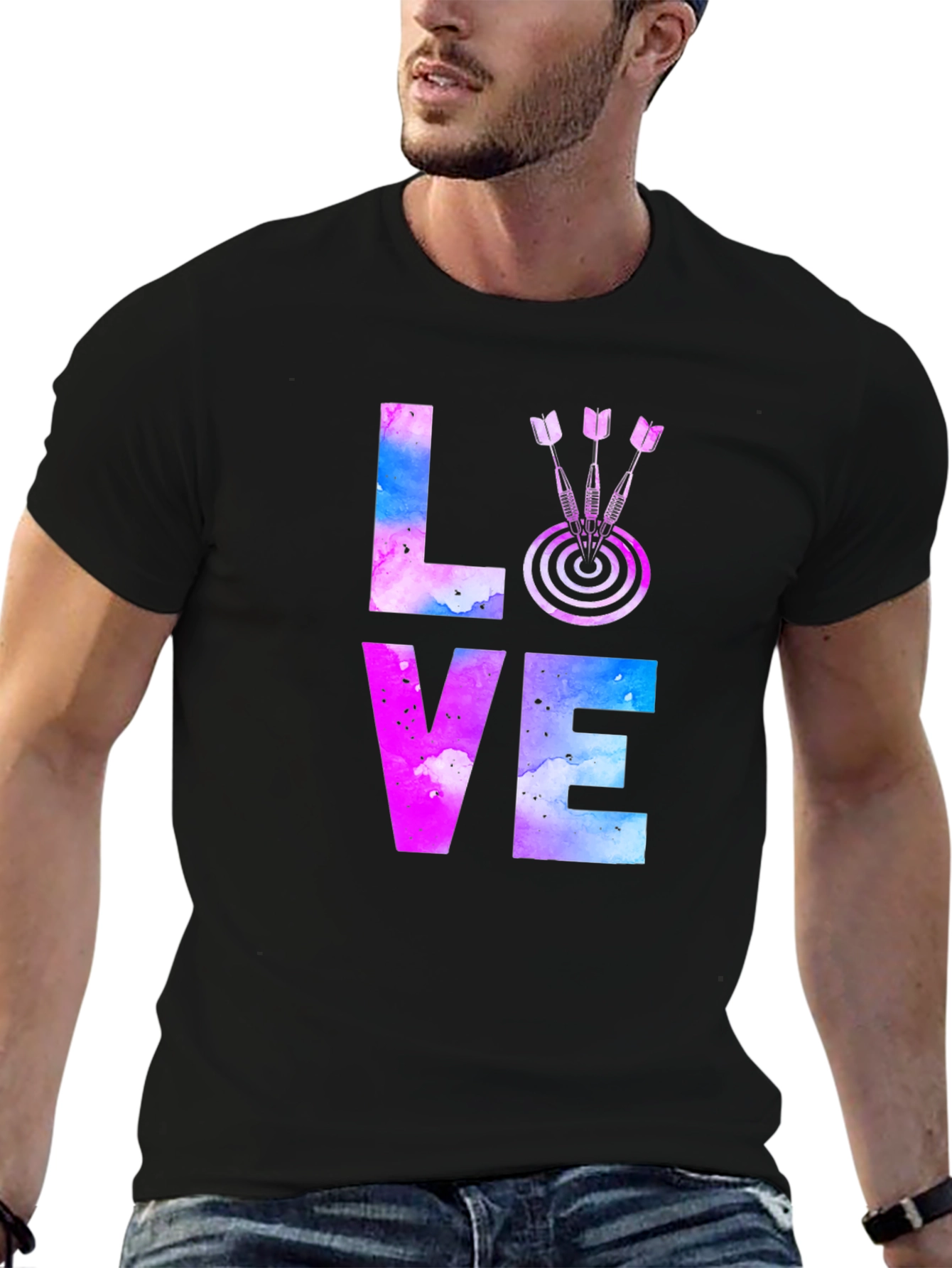 Love Darts Graphic Tee - Stylish Unisex T-Shirt