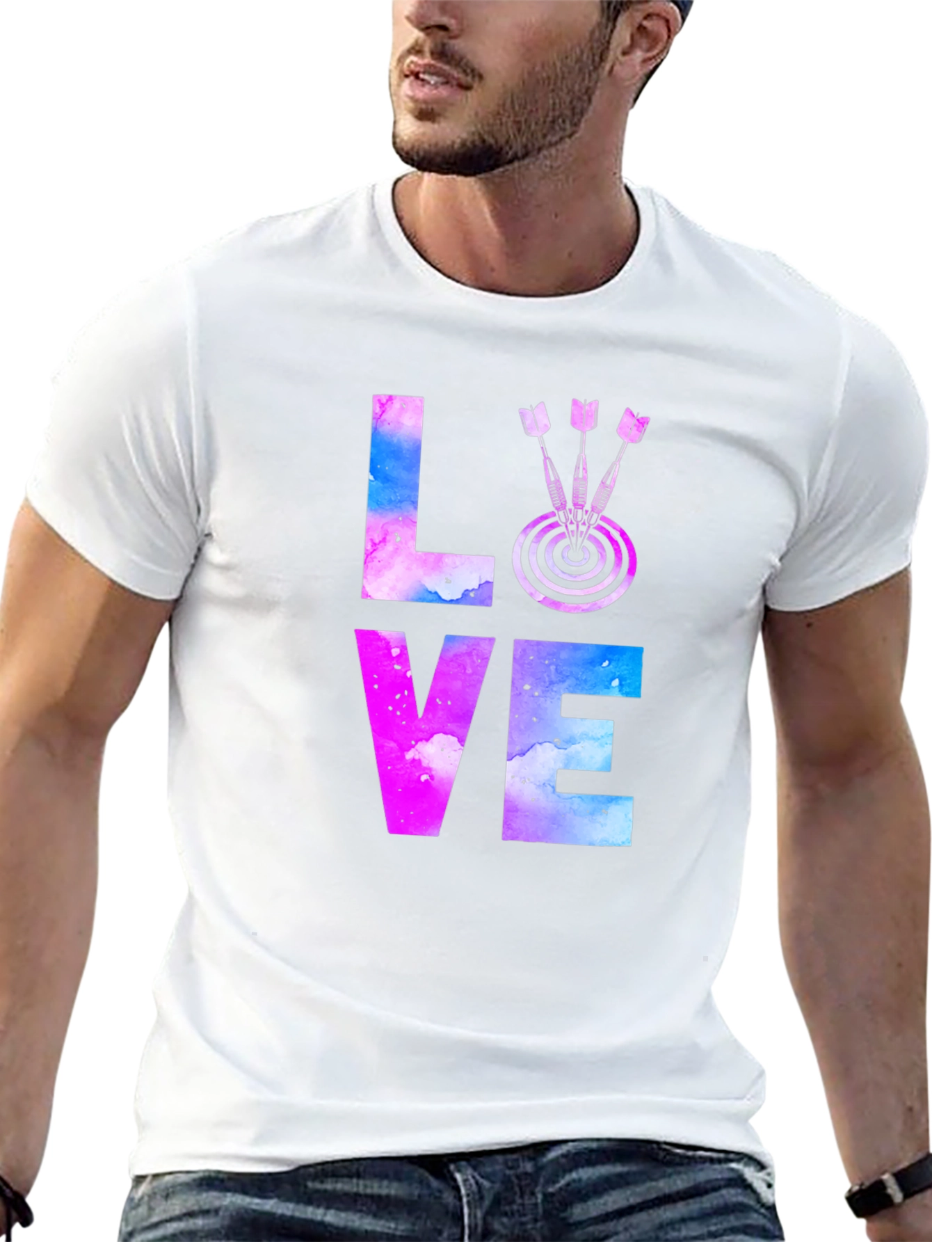 Love Darts Graphic Tee - Stylish Unisex T-Shirt