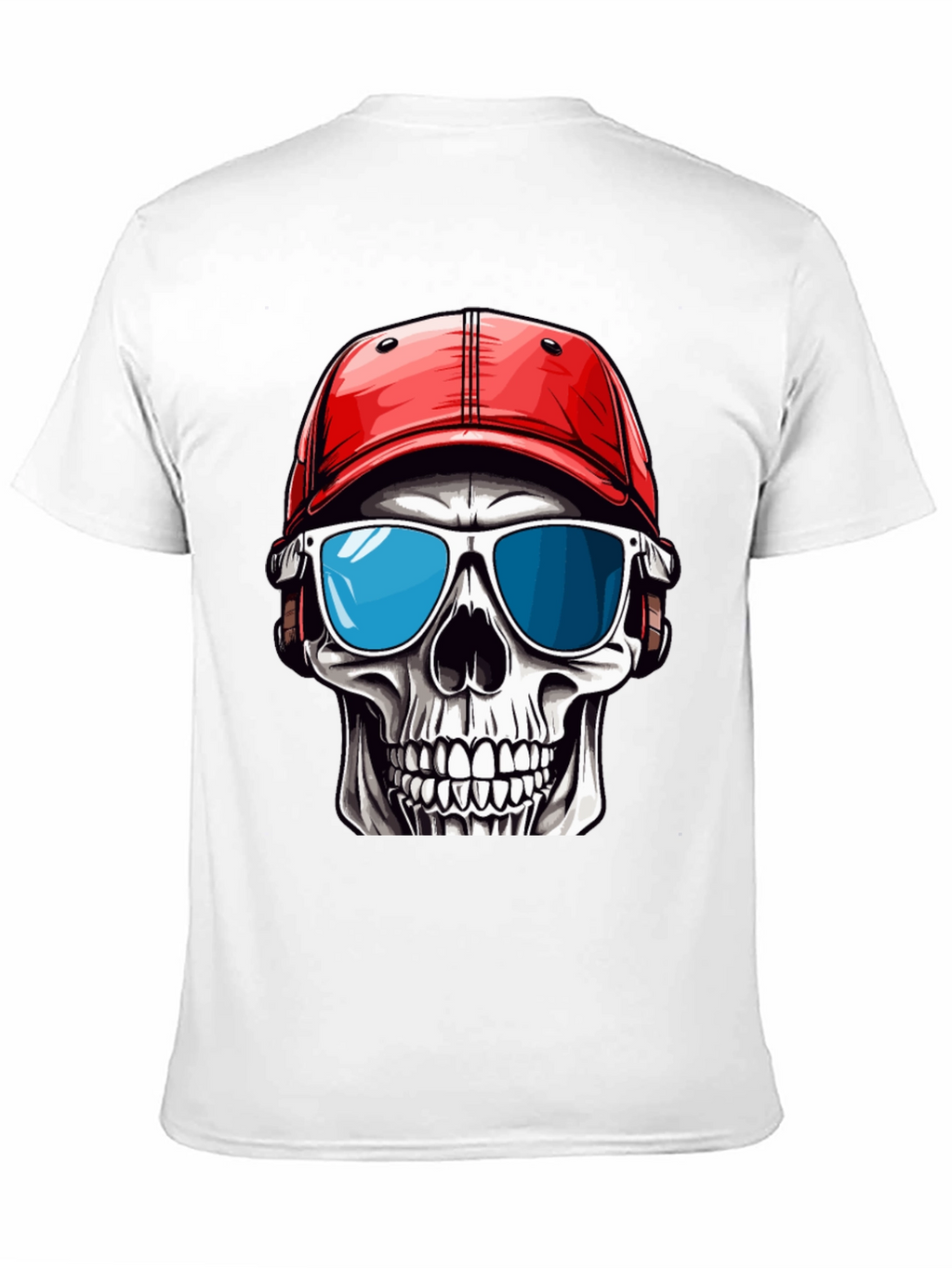 Skull in Cap Graphic T-Shirt