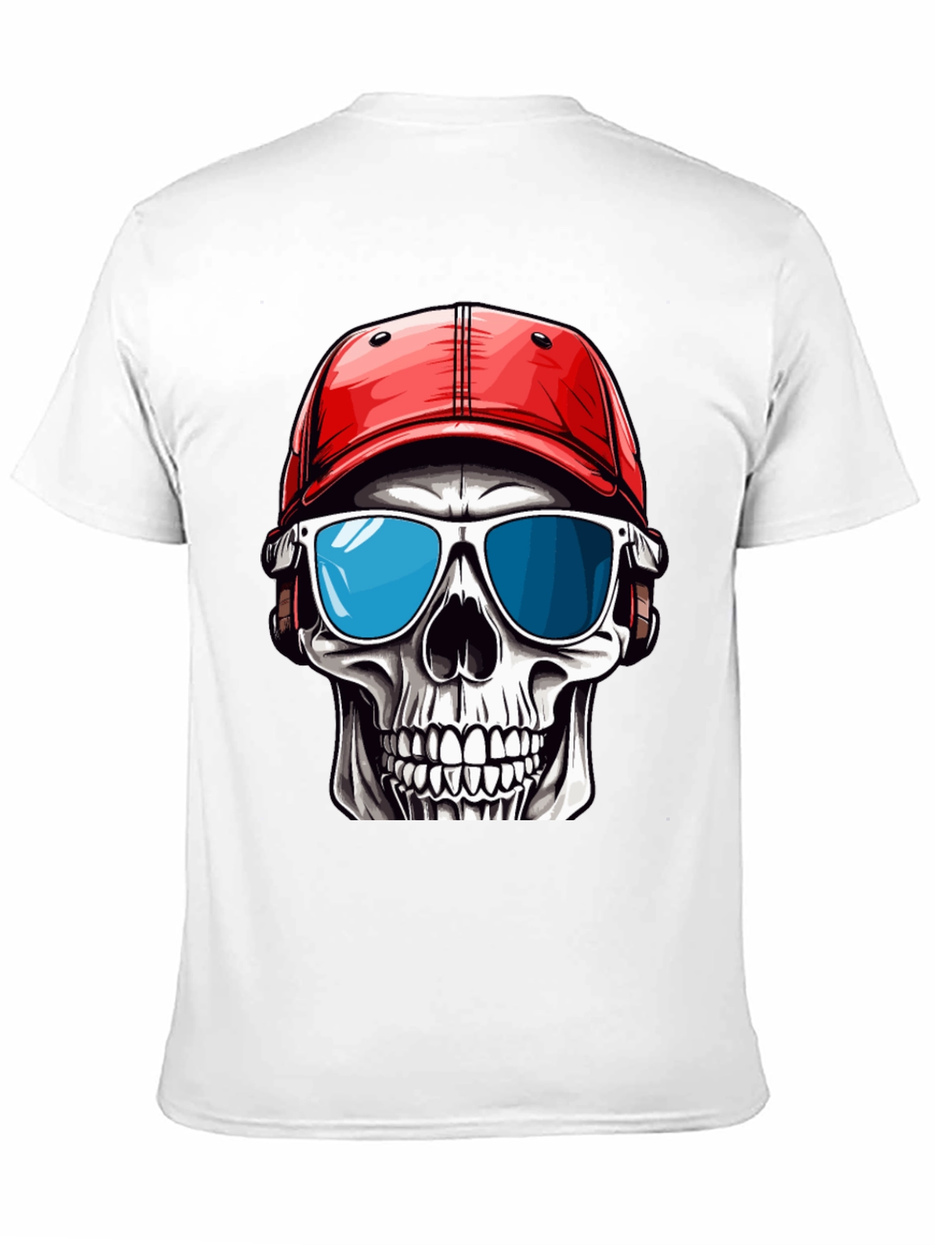 Skull in Cap Graphic T-Shirt
