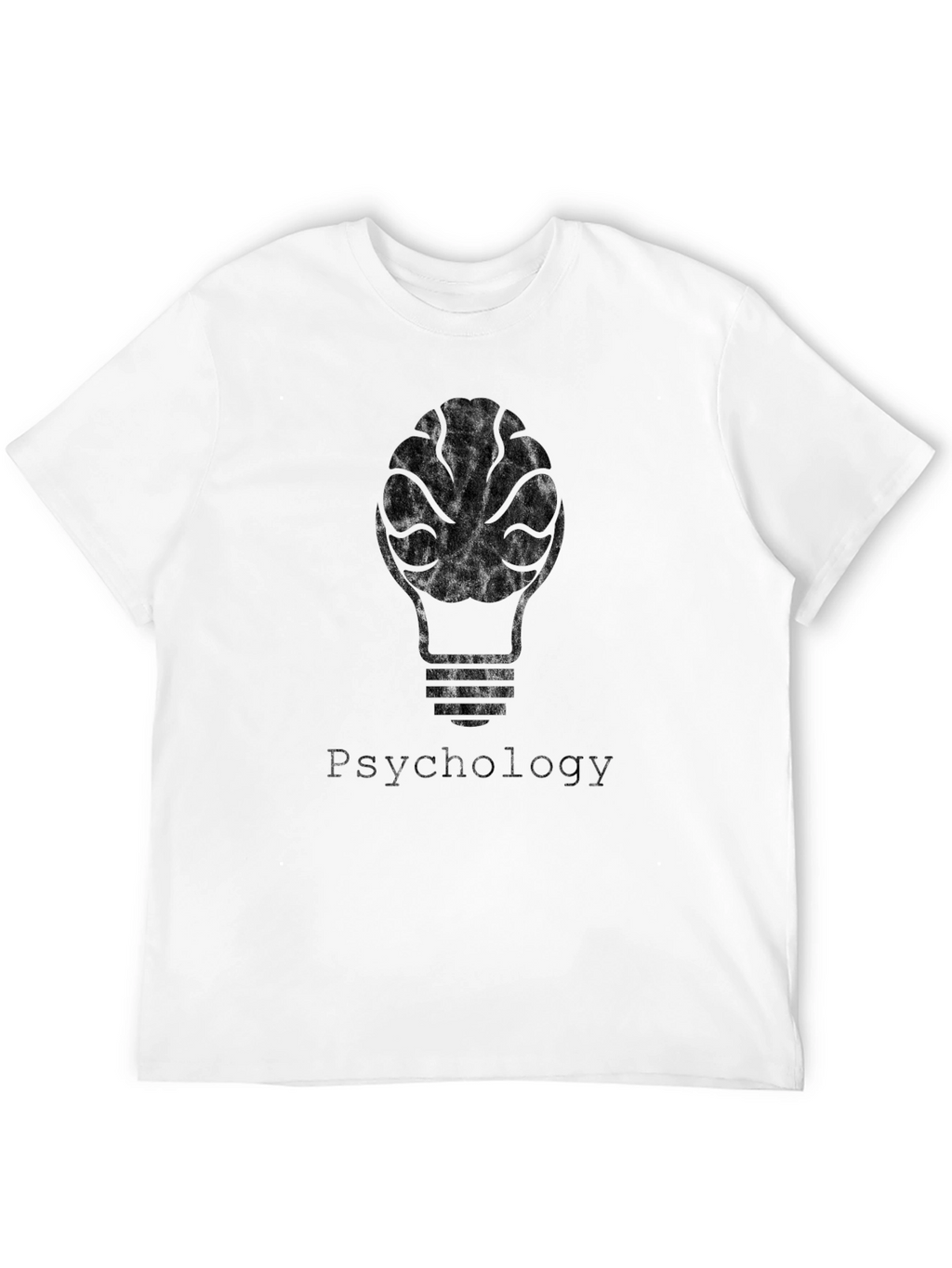 Psychology Brain Light Bulb T-Shirt - Black