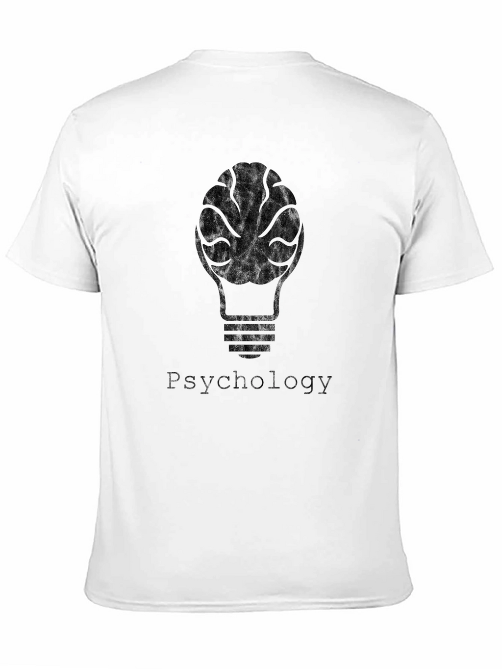 Psychology Brain Light Bulb T-Shirt - Black