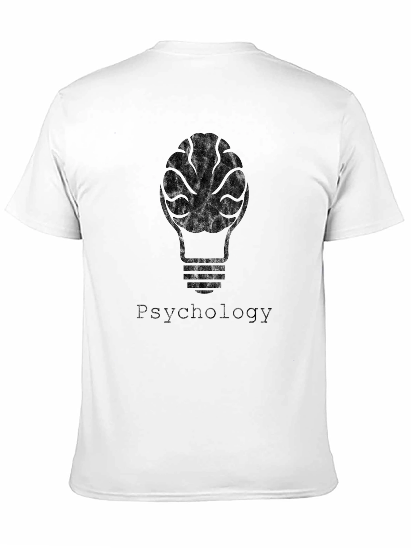 Psychology Brain Light Bulb T-Shirt - Black