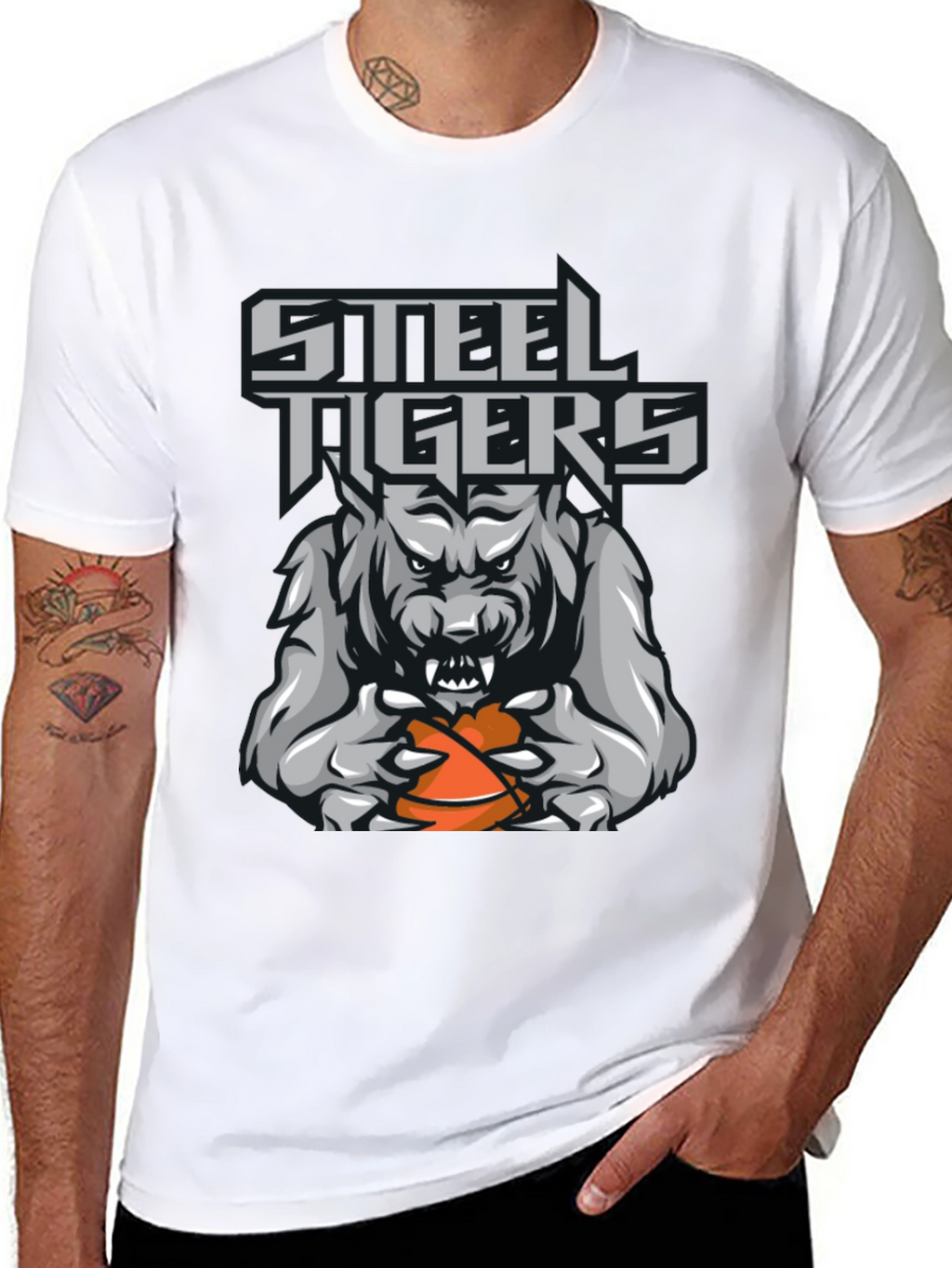 Steel Tigers Basketball Graphic T-Shirt