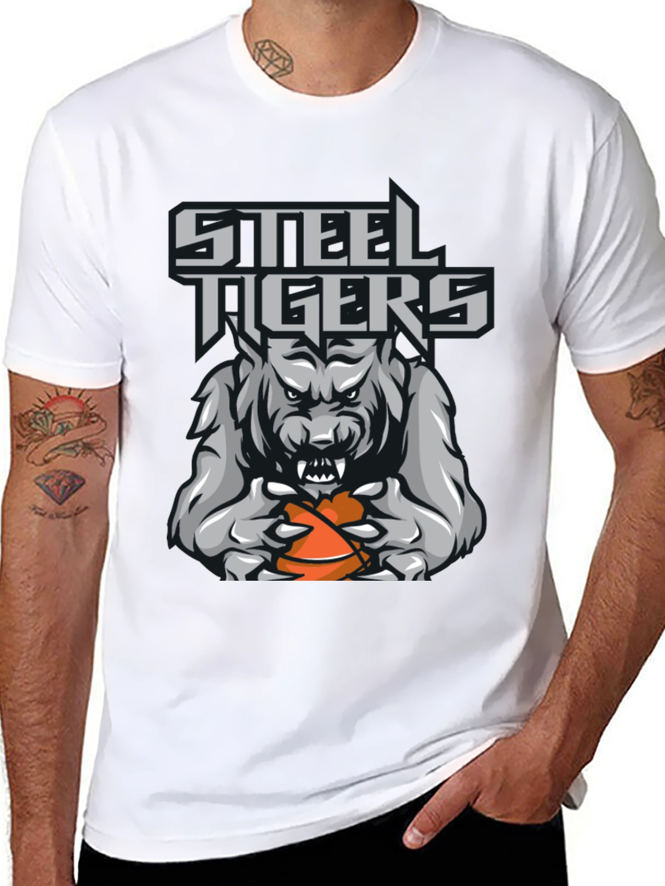 Steel Tigers Basketball Graphic T-Shirt