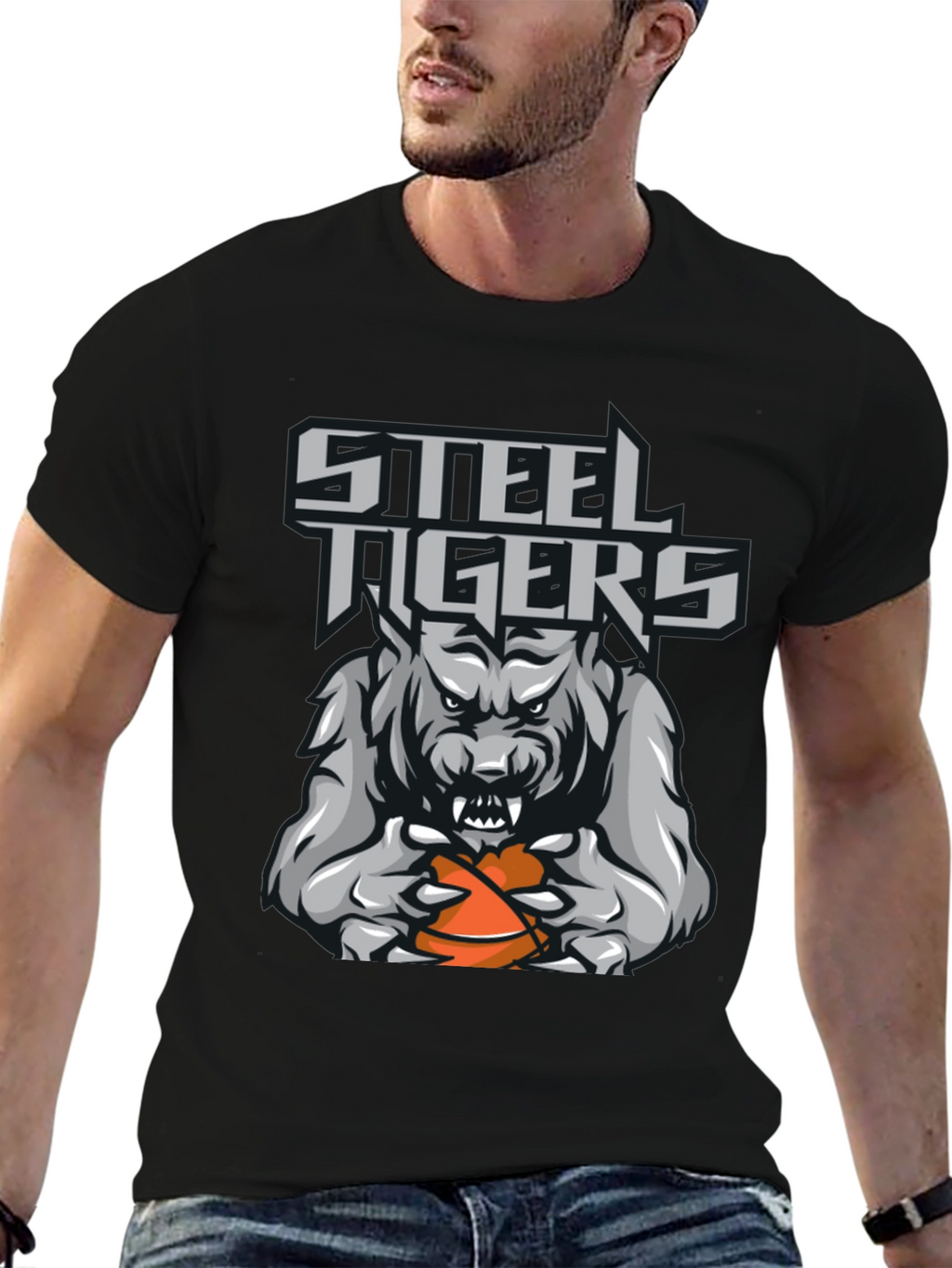 Steel Tigers Basketball Graphic T-Shirt