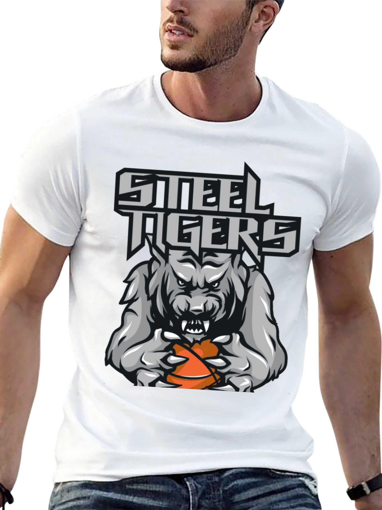 Steel Tigers Basketball Graphic T-Shirt