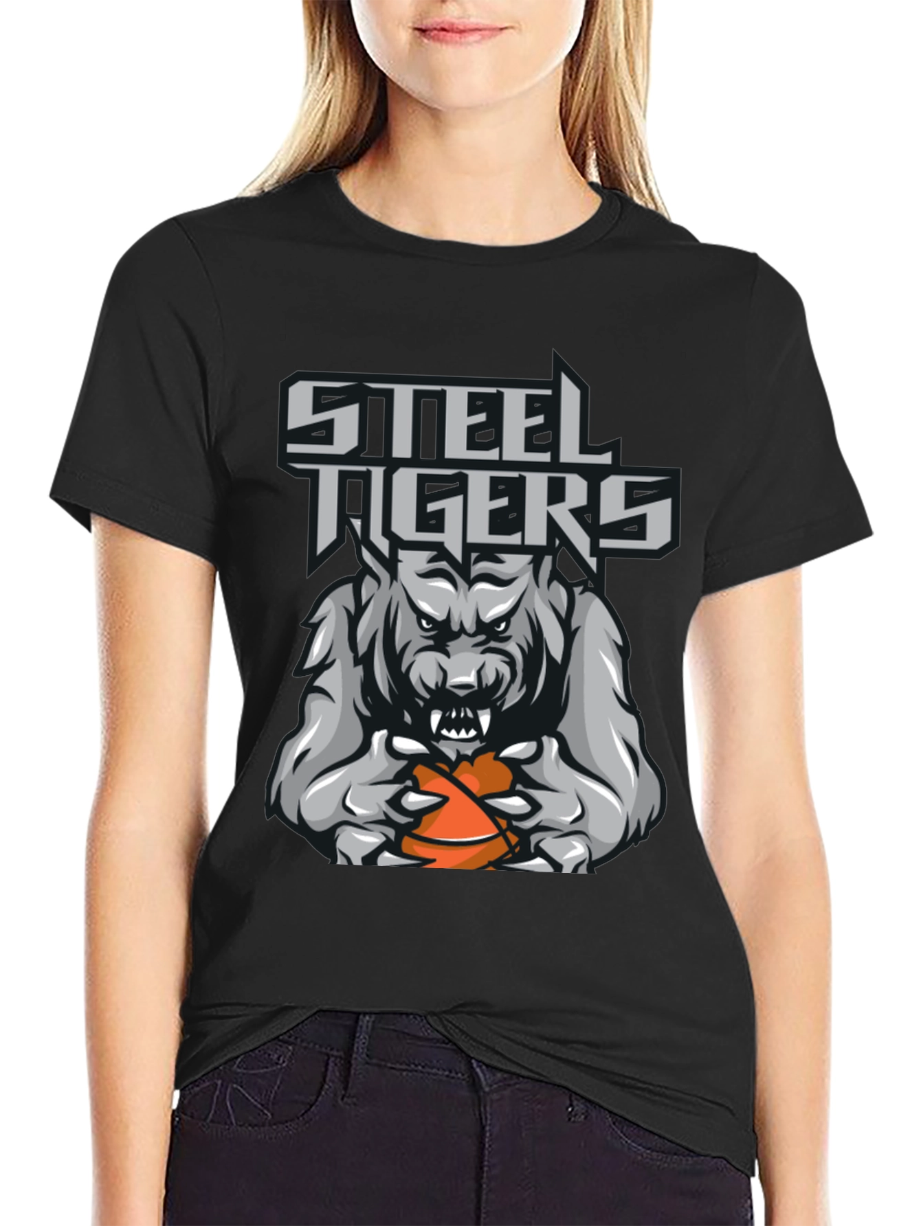 Steel Tigers Basketball Graphic T-Shirt