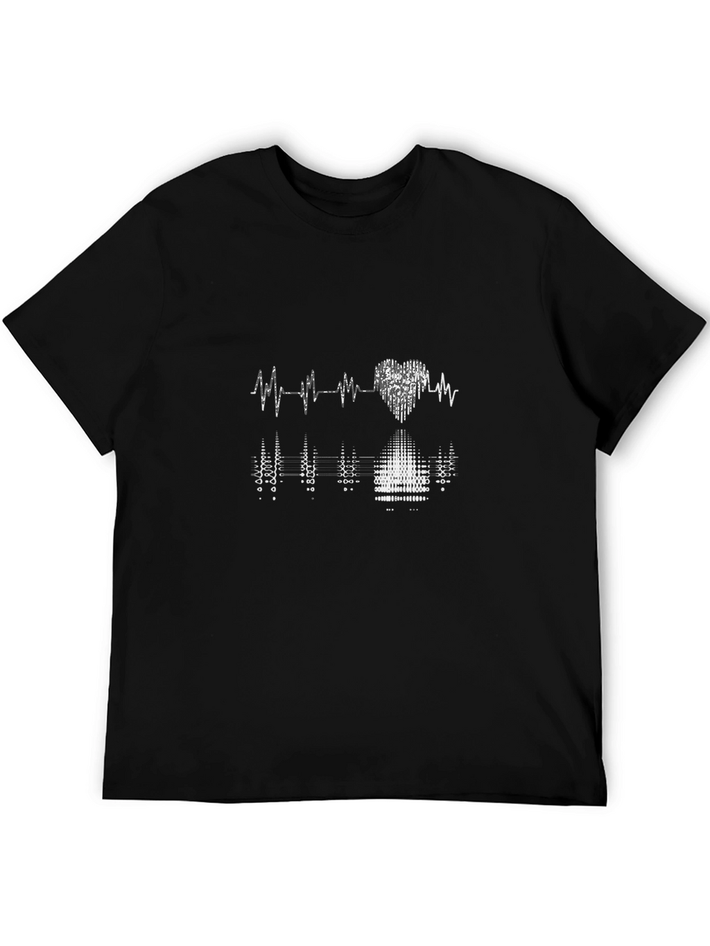 Heartbeat Graphic Black T-Shirt