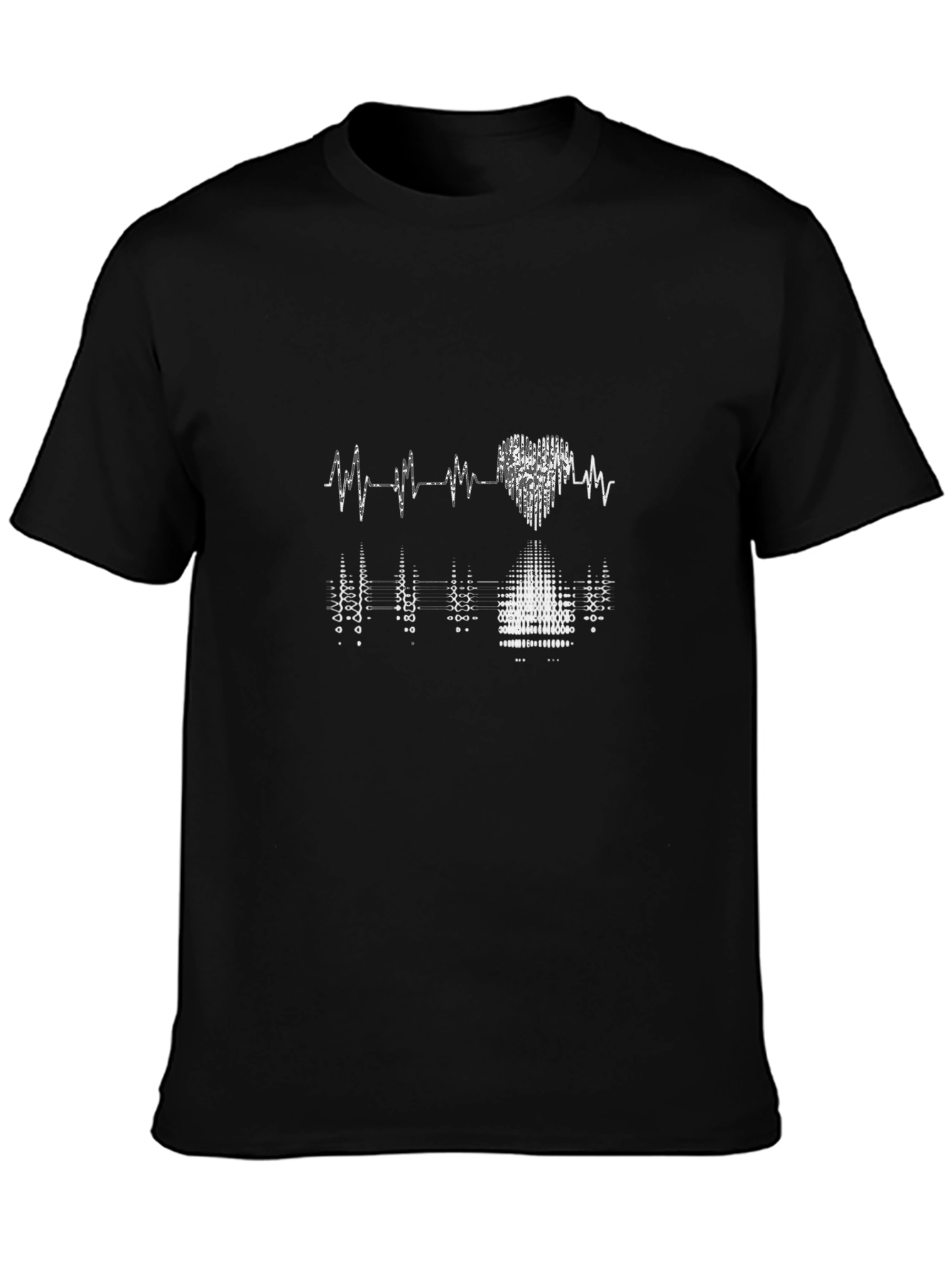 Heartbeat Graphic Black T-Shirt
