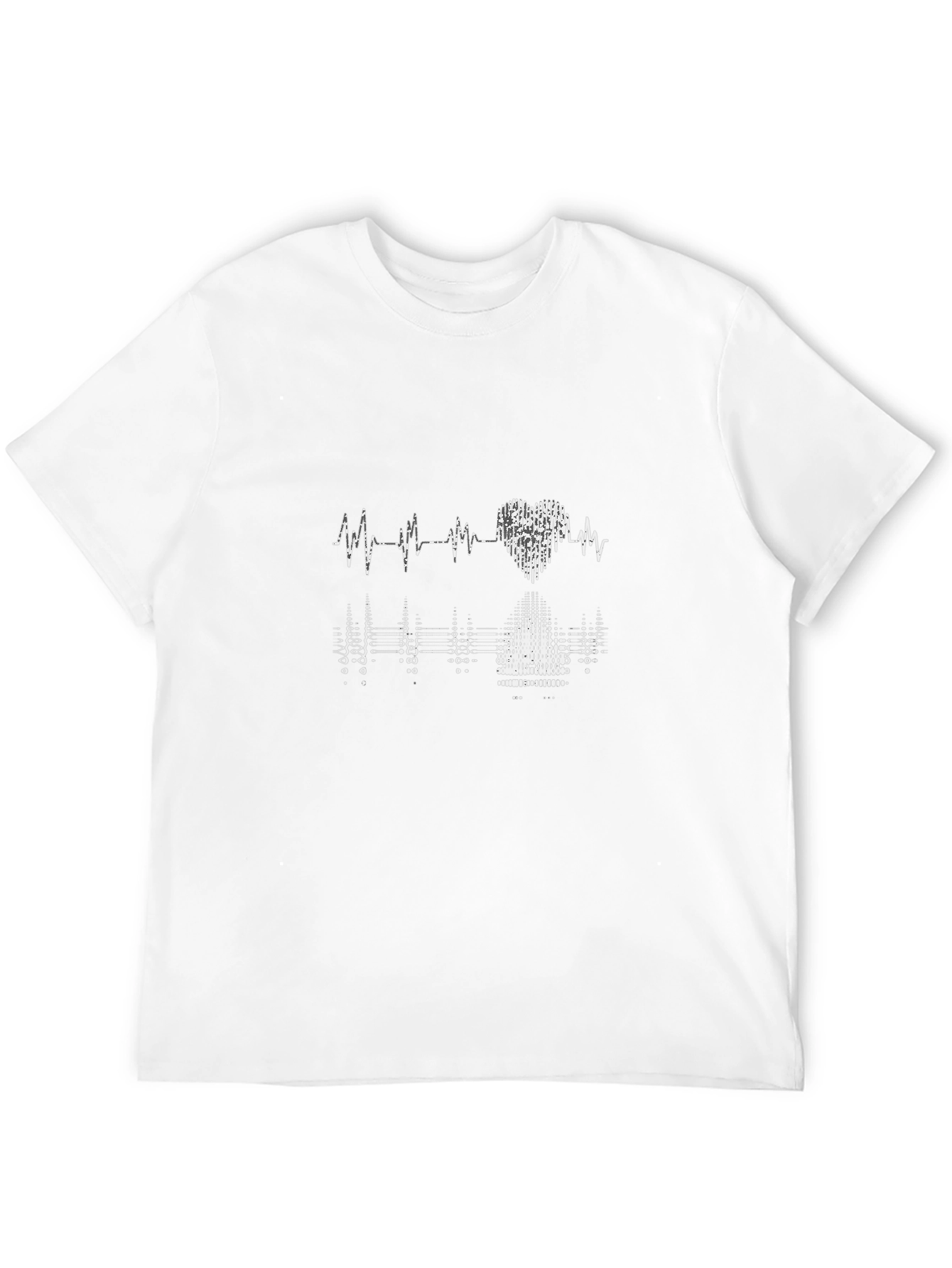Heartbeat Graphic Black T-Shirt
