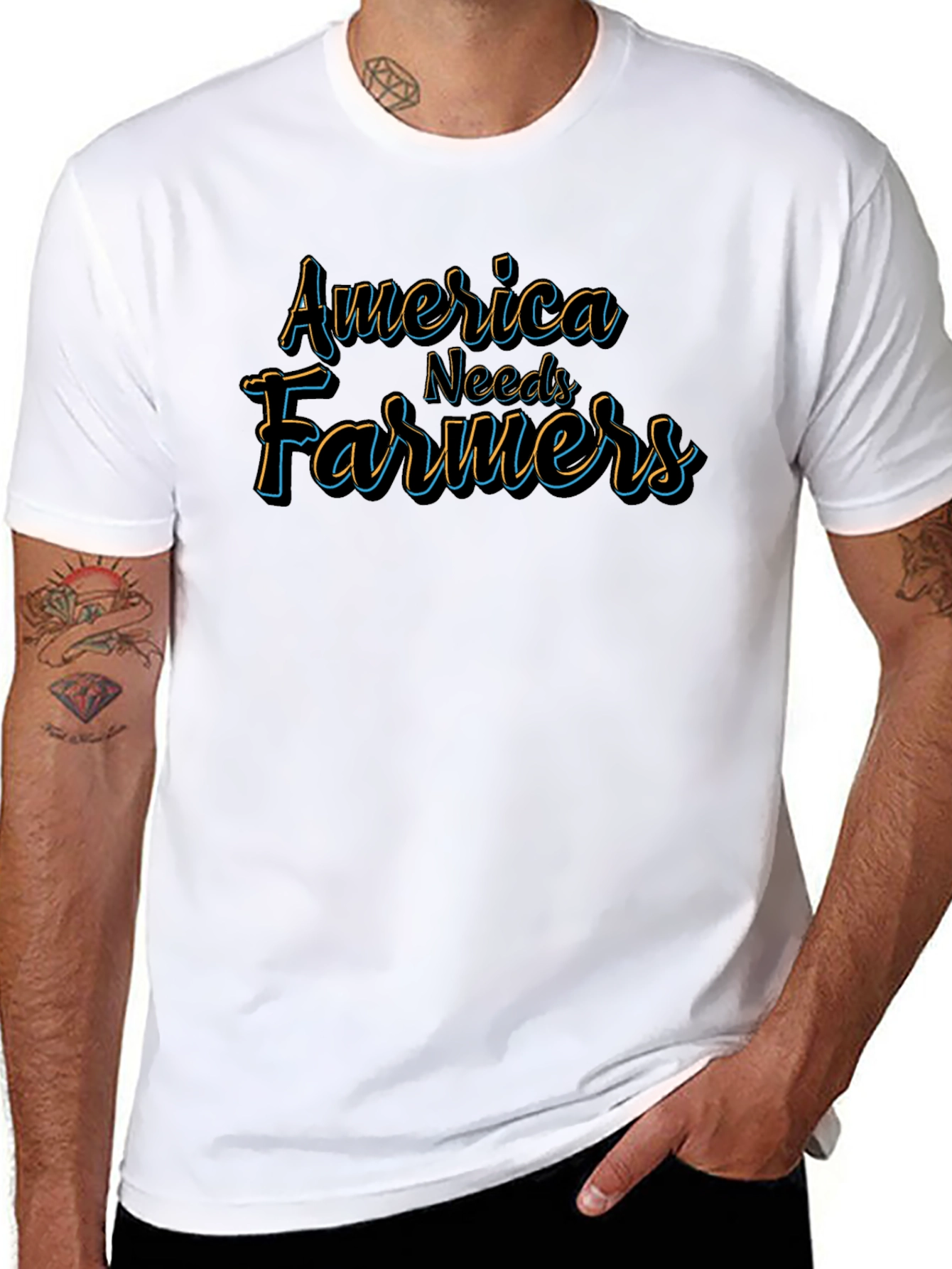America Needs Farmers Graphic T-Shirt