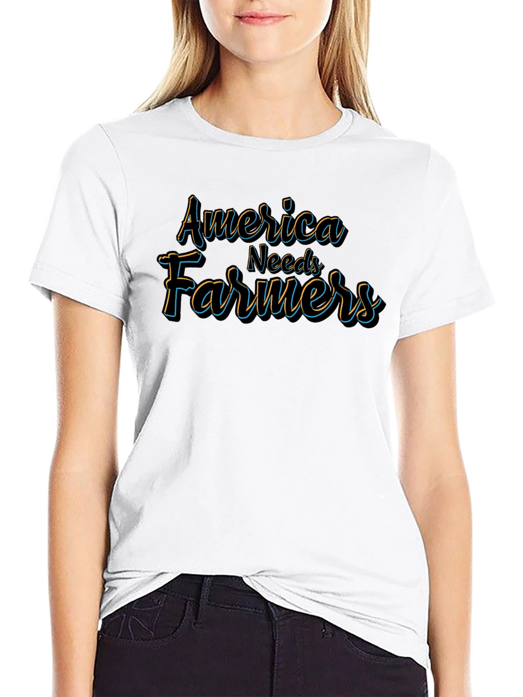 America Needs Farmers Graphic T-Shirt