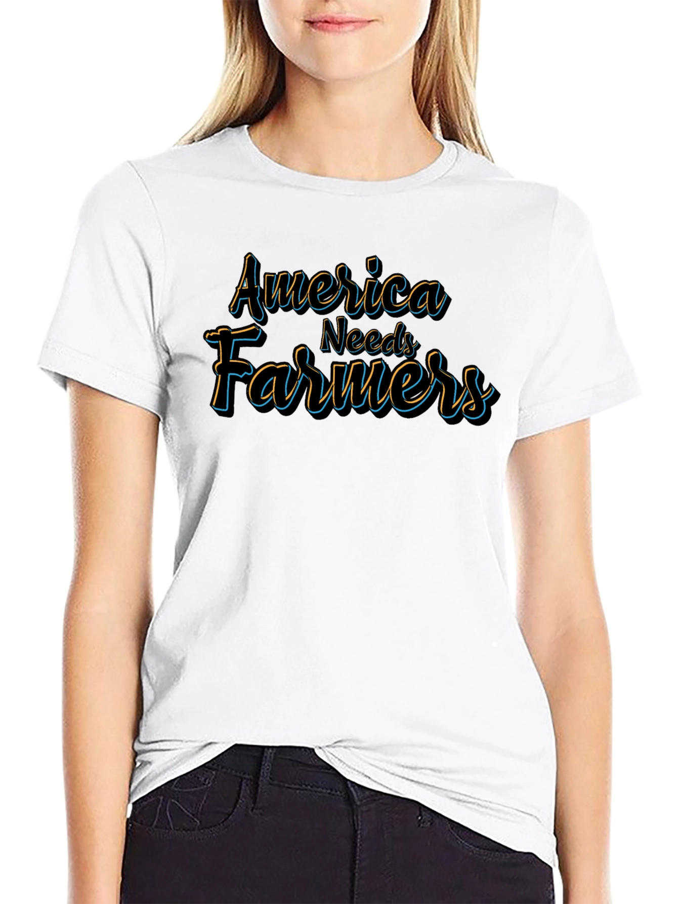 America Needs Farmers Graphic T-Shirt