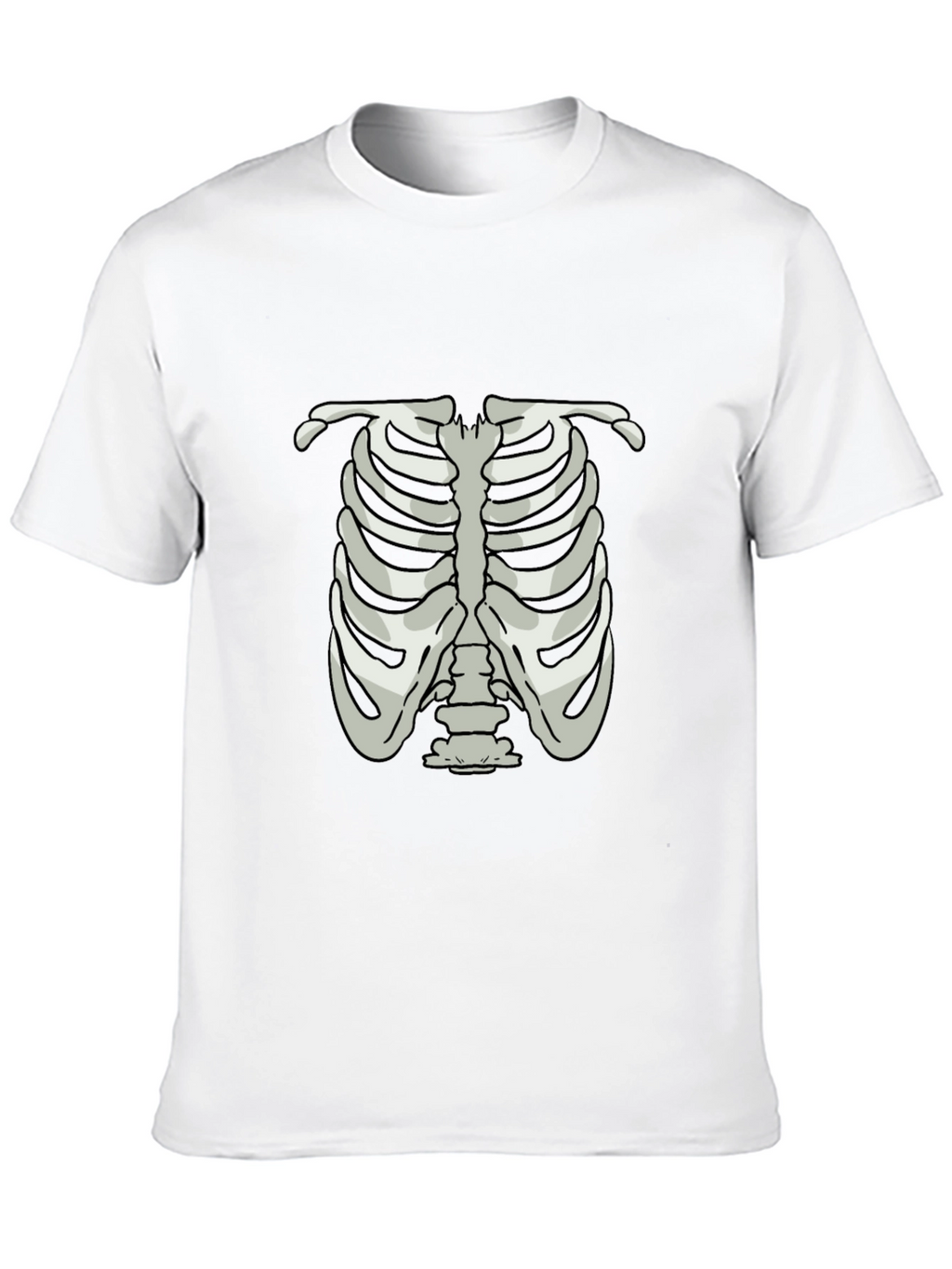 Skeleton Rib Cage Graphic Tee - Halloween Costume Shirt