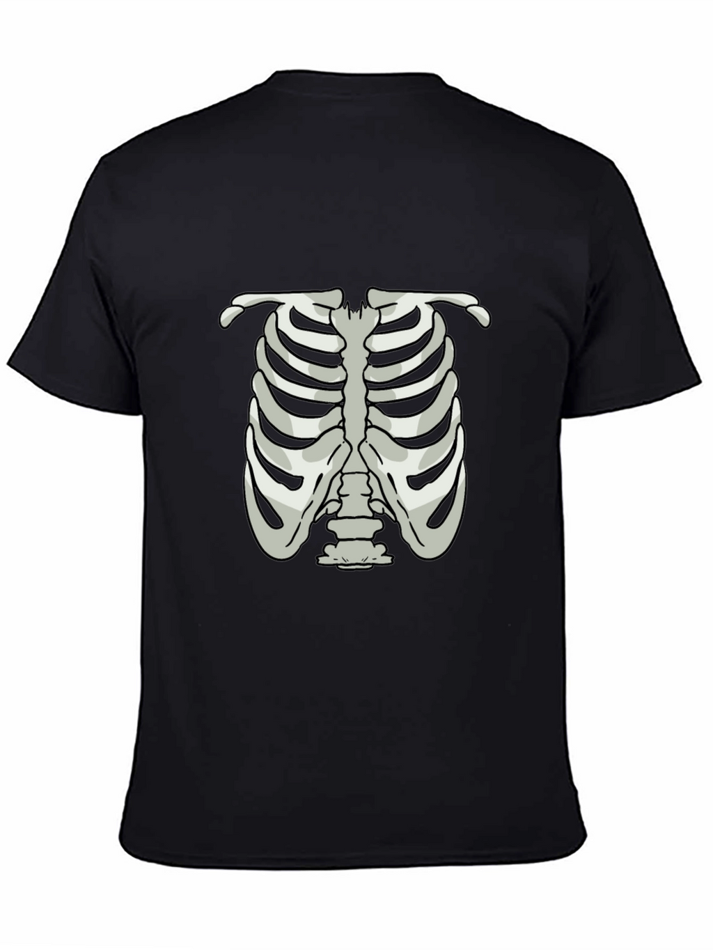 Skeleton Rib Cage Graphic Tee - Halloween Costume Shirt