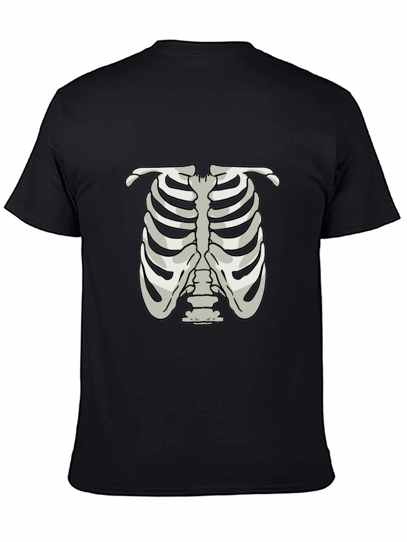 Skeleton Rib Cage Graphic Tee - Halloween Costume Shirt