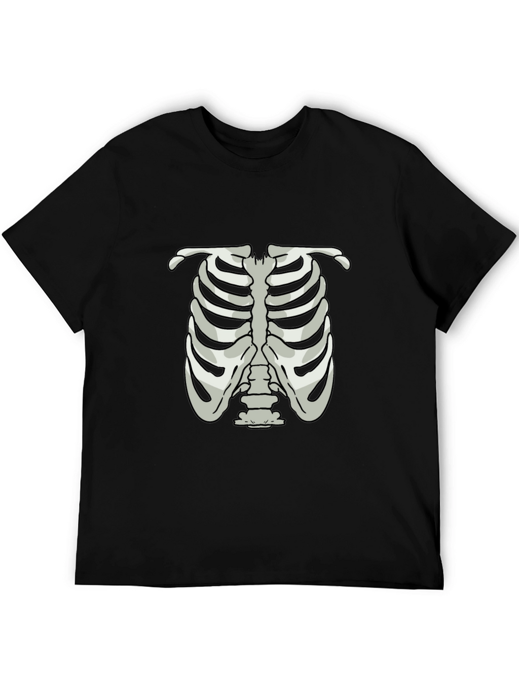 Skeleton Rib Cage Graphic Tee - Halloween Costume Shirt