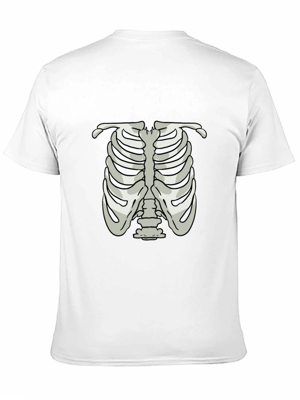 Skeleton Rib Cage Graphic Tee - Halloween Costume Shirt