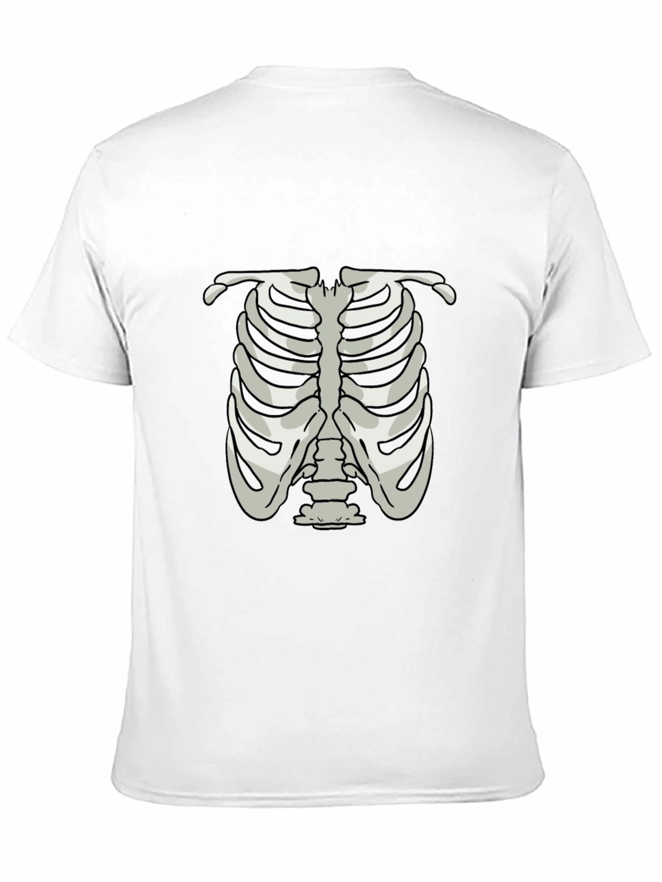 Skeleton Rib Cage Graphic Tee - Halloween Costume Shirt